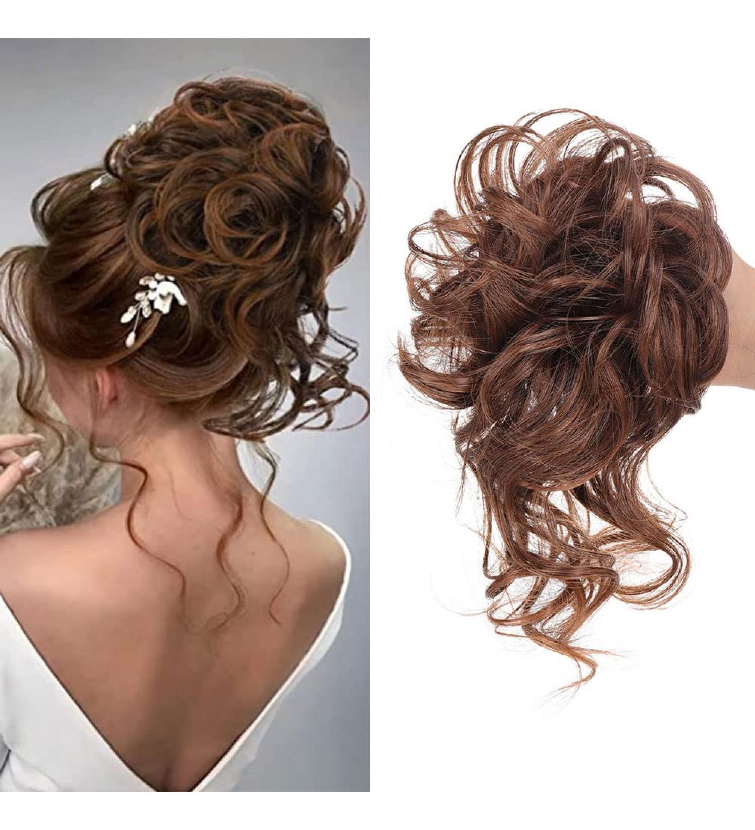 Messy Hair Bun Chignons Synthetic ponytail Hair extensions Messy Bun Hair piece Scrunchies Extensions for Women Girls (30H4) - Buy Online on GoSupps.com