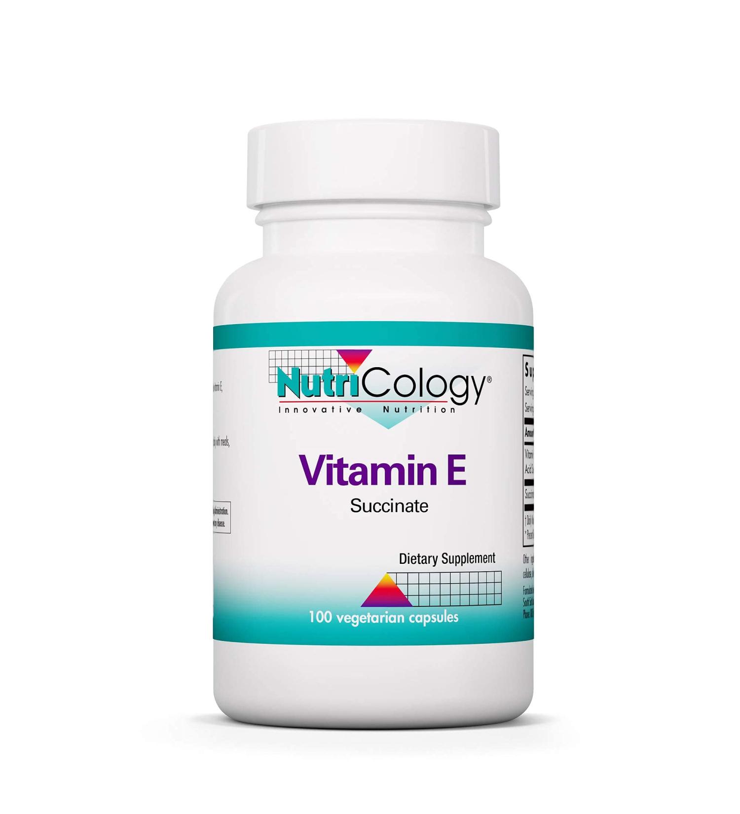 Nutricology Vitamin E Succinate - 100 Veggie Capsules for Antioxidant Support - Buy Online on GoSupps.com