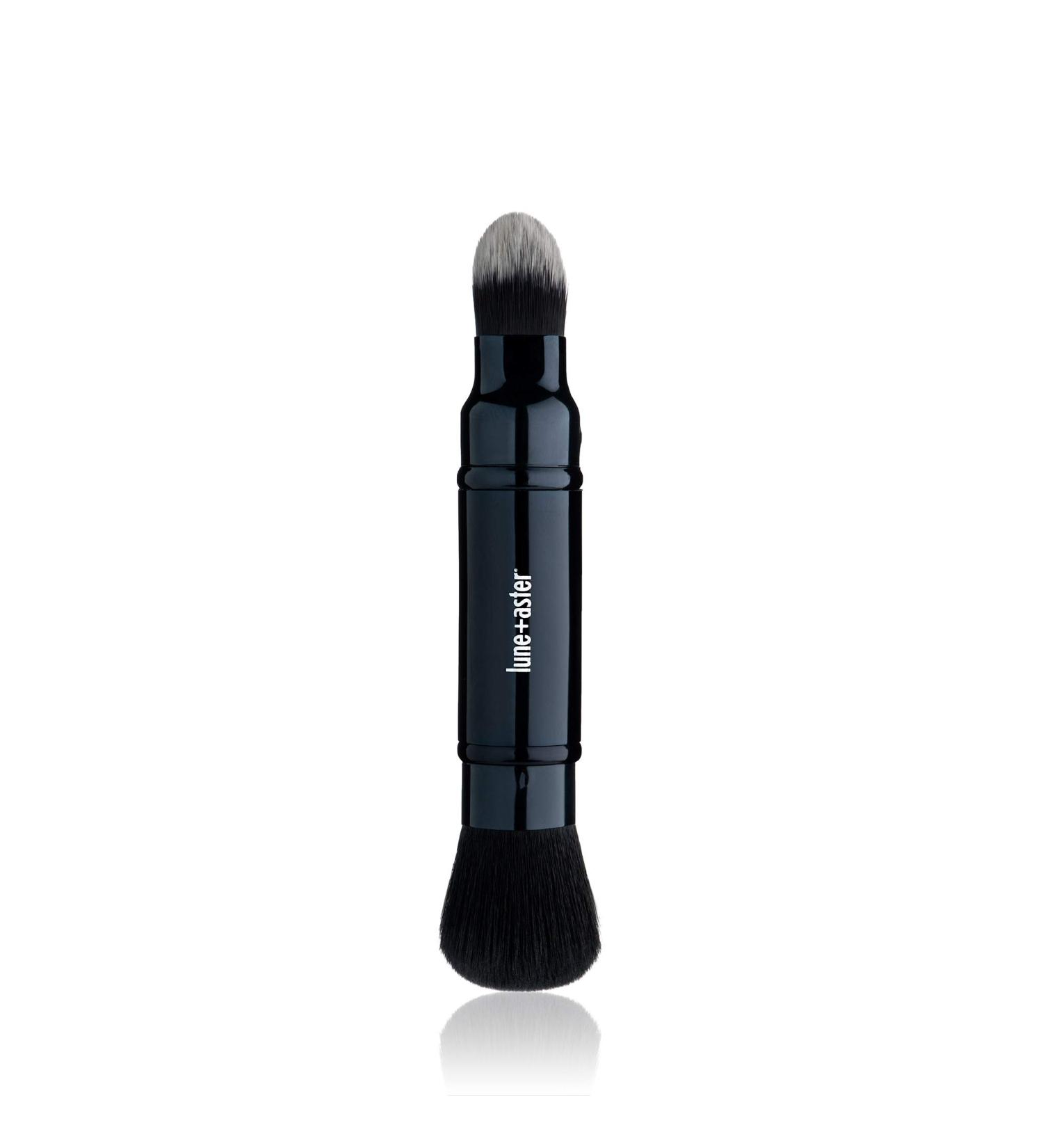 Lune+Aster Complexion Duo Brush - Multi-tasking Vegan Brush for Flawless Skin | International Shipping Available - Buy Online on GoSupps.com
