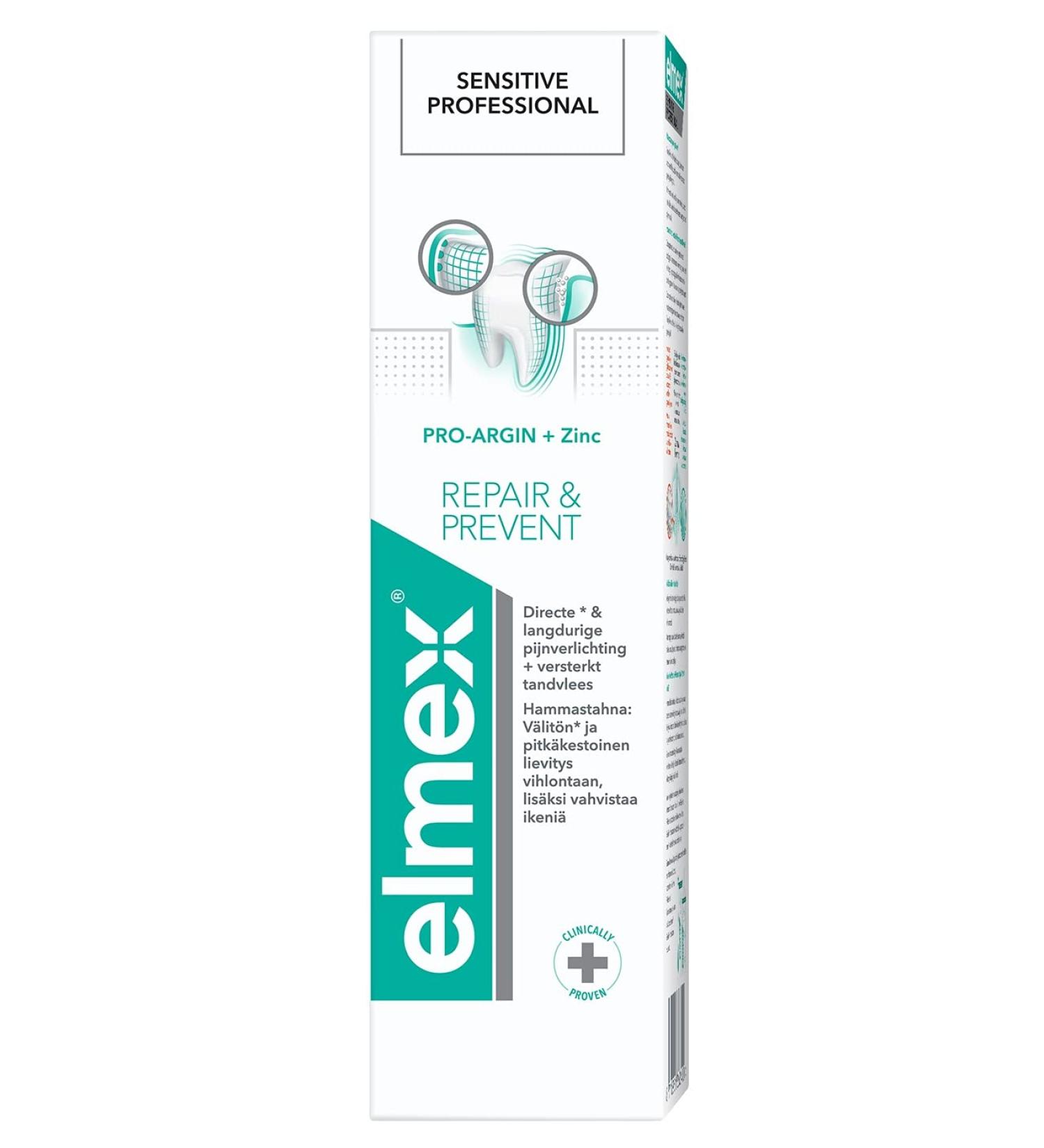 Pack of 4 - Elmex Toothpaste - Sensitive Professional Repair & Prevent - 75 ml