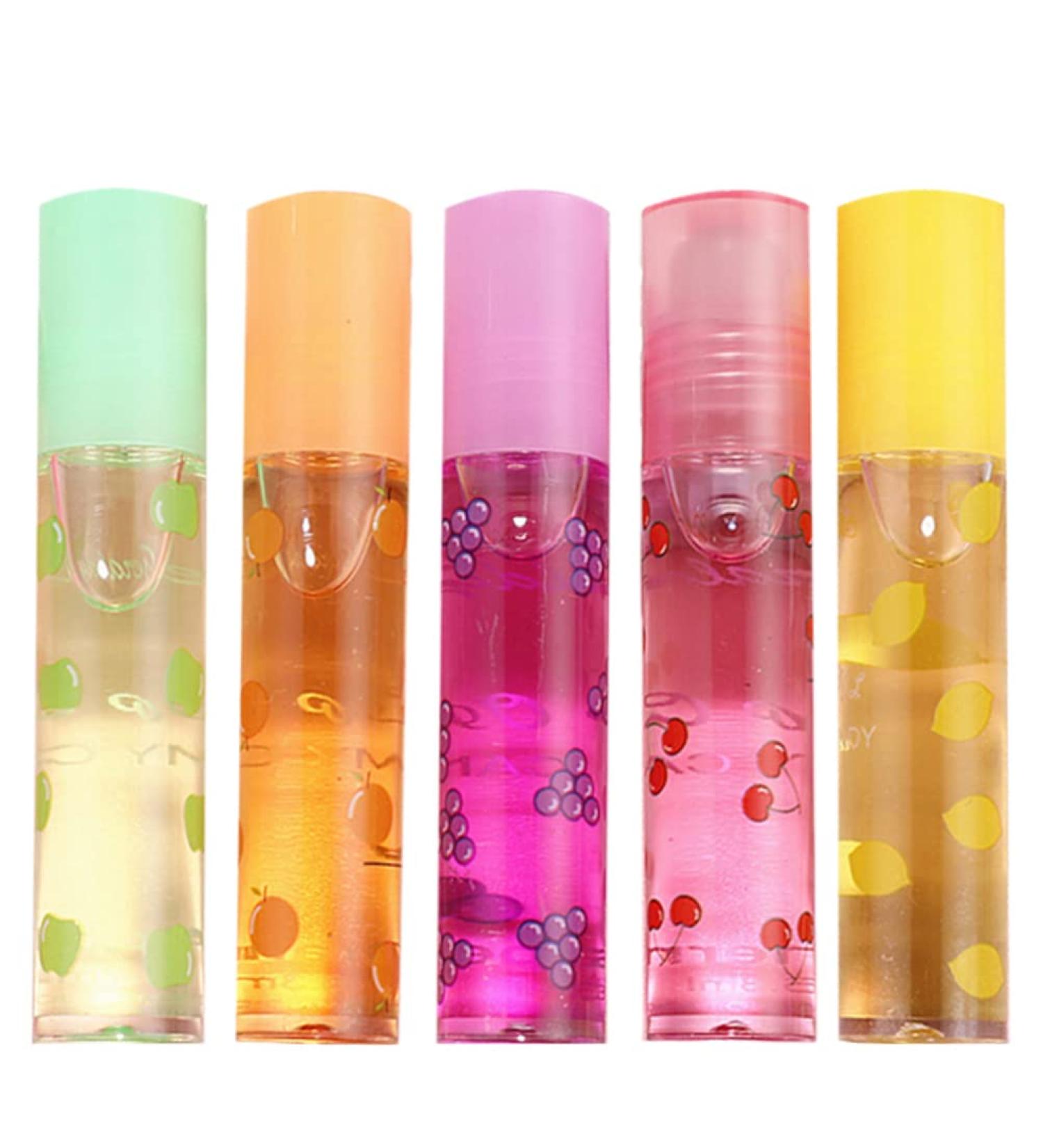 RVUEM 5pcs 5pcs Clear Lip Gloss Polish Lip Lacquer Transparent Lip Pomade Fruit- Flavored Moisturizing Lipsticks Lip Protector - Buy Online on GoSupps.com