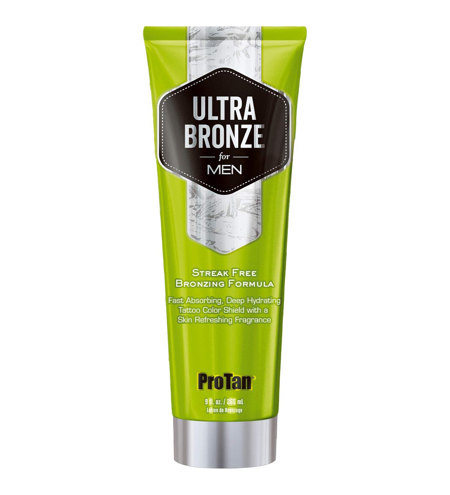 ProTan For Men Ultra Bronze Streak Free  Natural Bronzer with Tattoo Protection 9 oz