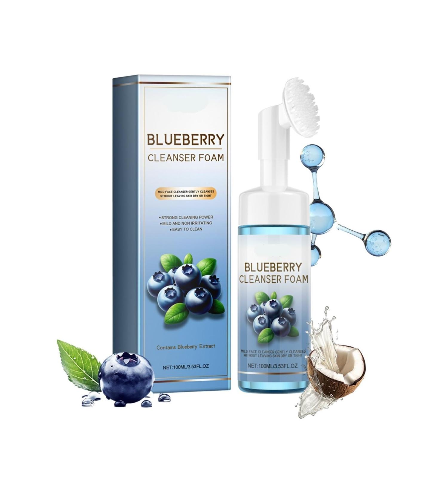 Nettoyant Visage Mousse Myrtille: Nettoie En Douceur Le S bum Et Les Impuret s Pores limine Points Noirs Offre Une Texture Fine For Massage R paration Peau(3PCS) - Buy Online on GoSupps.com