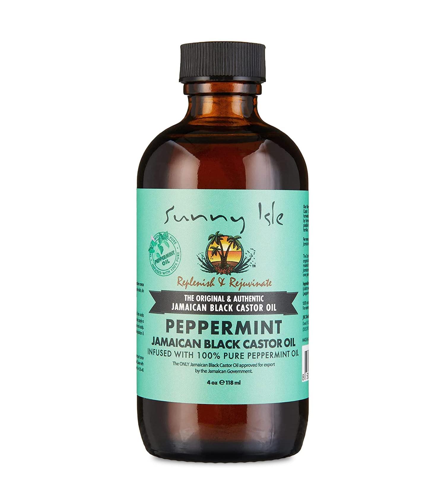 Sunny Isle Jamaican Black Castor Oil with Peppermint 118ml - Buy Online on GoSupps.com