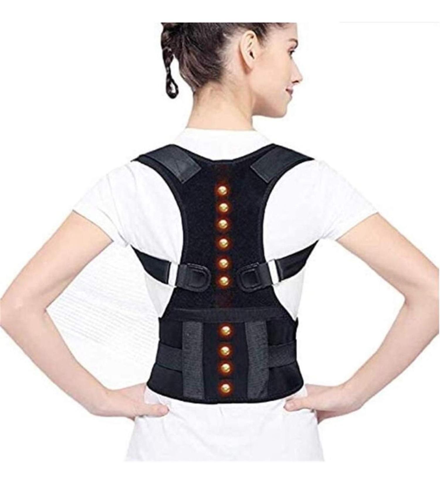 Posture Corrector Shoulder Bandage Back Orthopedic Posture Correction Lower Back Support Belt Men Women Good (Pink XL) (blackone XXL) - Buy Online on GoSupps.com