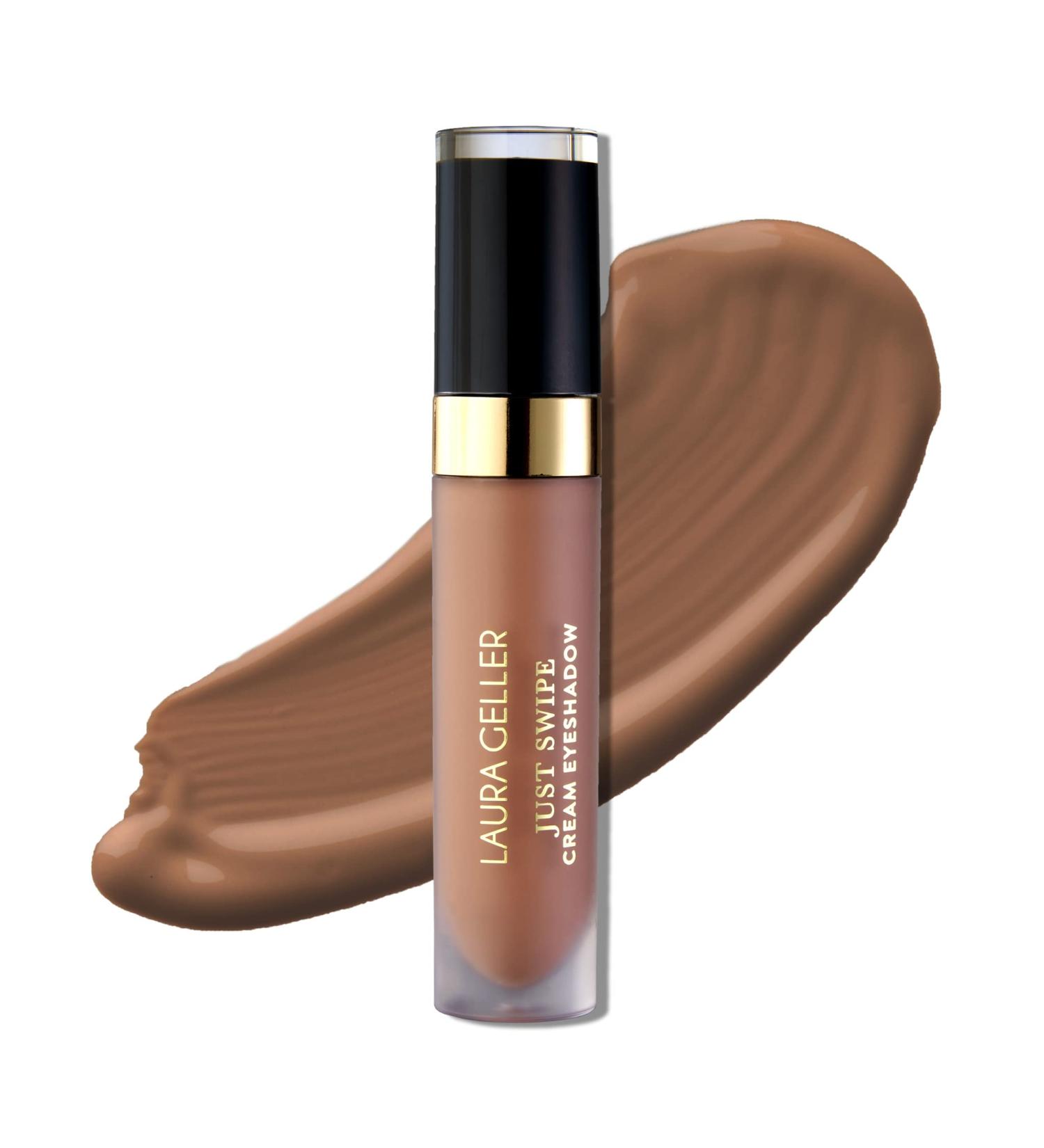 Laura Geller Just Swipe Liquid Eyeshadow in Cocoa - Cream-to-Powder Formula for Long-Lasting, Crease-Proof Velvety Color - Buy Online on GoSupps.com