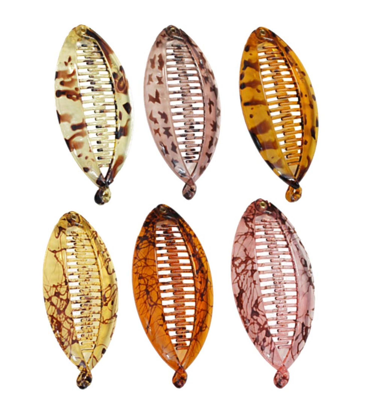 Beaupretty 6pcs Tortoise Shell Banana Hair Clips - Perfect for Thick Curly & Kinky Hair | International Shipping Available - Buy Online on GoSupps.com