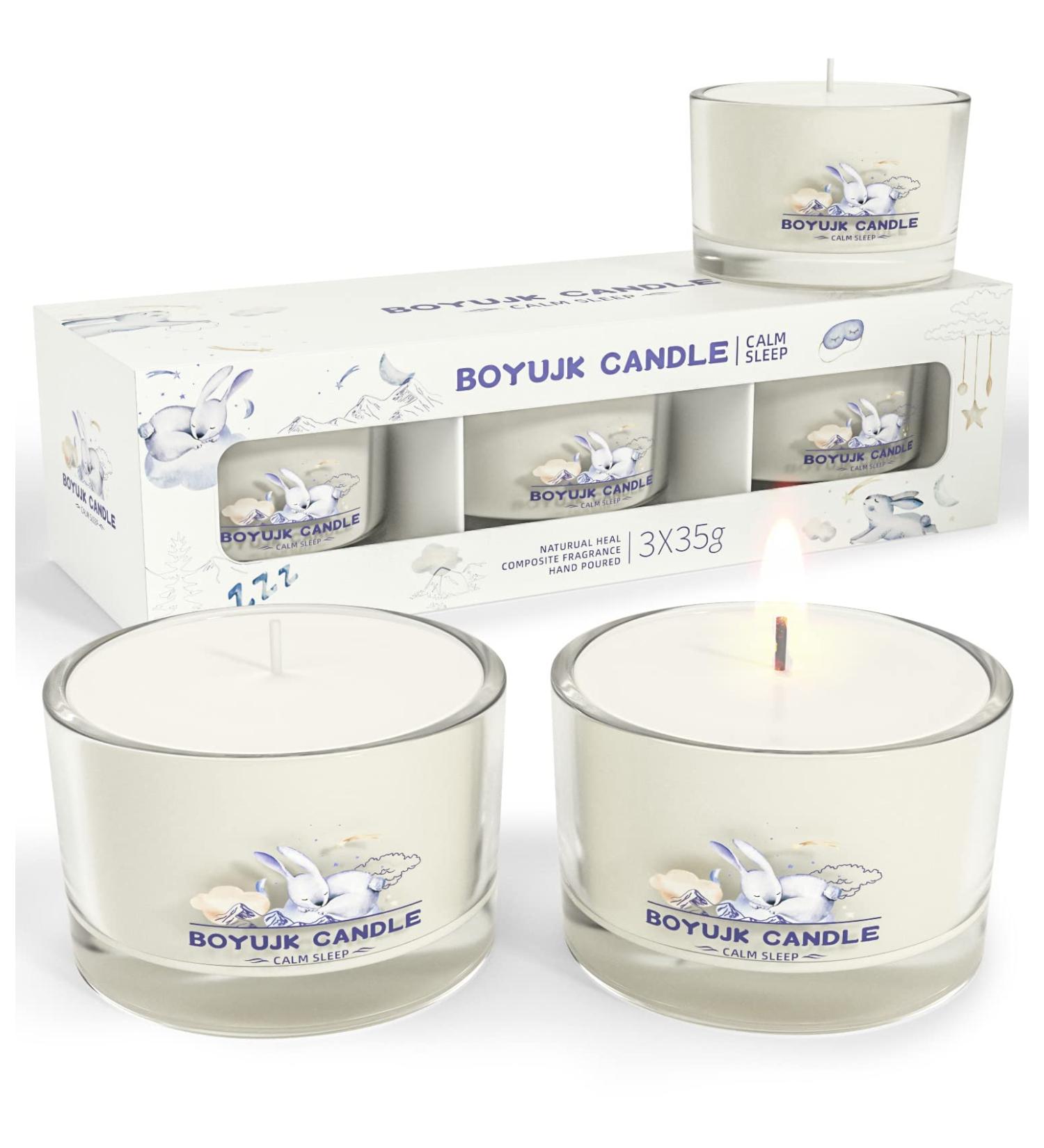 Calm Sleep Collection: Lavender Scented Candles Gift Set for Women - Promotes Relaxation, Anxiety Relief, and Stress Reduction - Buy Online on GoSupps.com