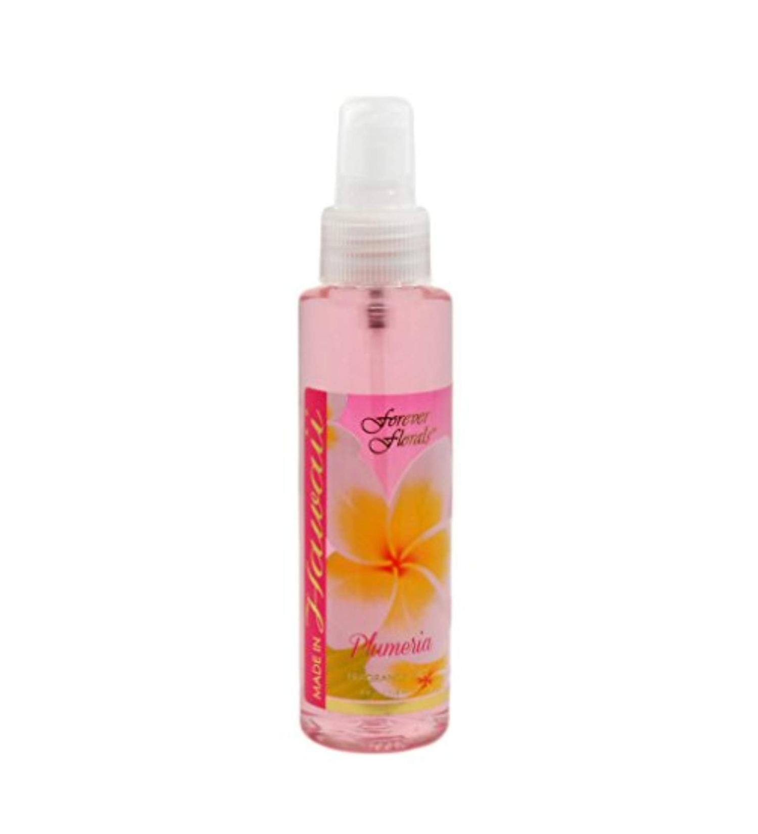 Hawaii Forever Florals Body Fragrance Mist Or Air Freshener 4 oz. Plumeria 2 Bottles