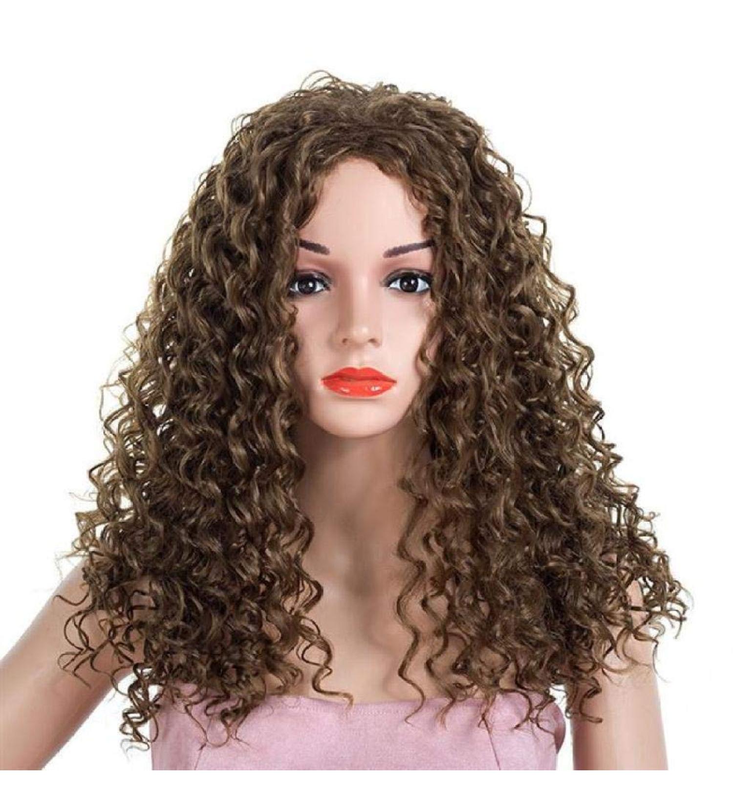 Shop Stylish European & American Fashion Wigs | Cute Explosion Head Chemical Fiber | Natural Black & Dark Brown Options - Buy Online on GoSupps.com