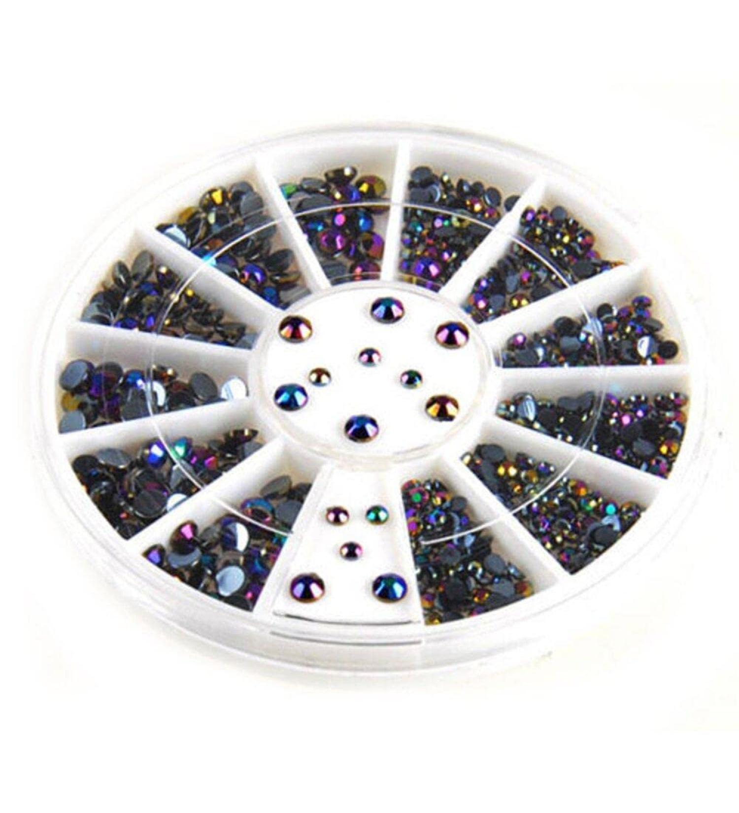 Nail Art Tips Gems Crystal Glitter Rhinestone Diy Decoration WheelUseful and Professional