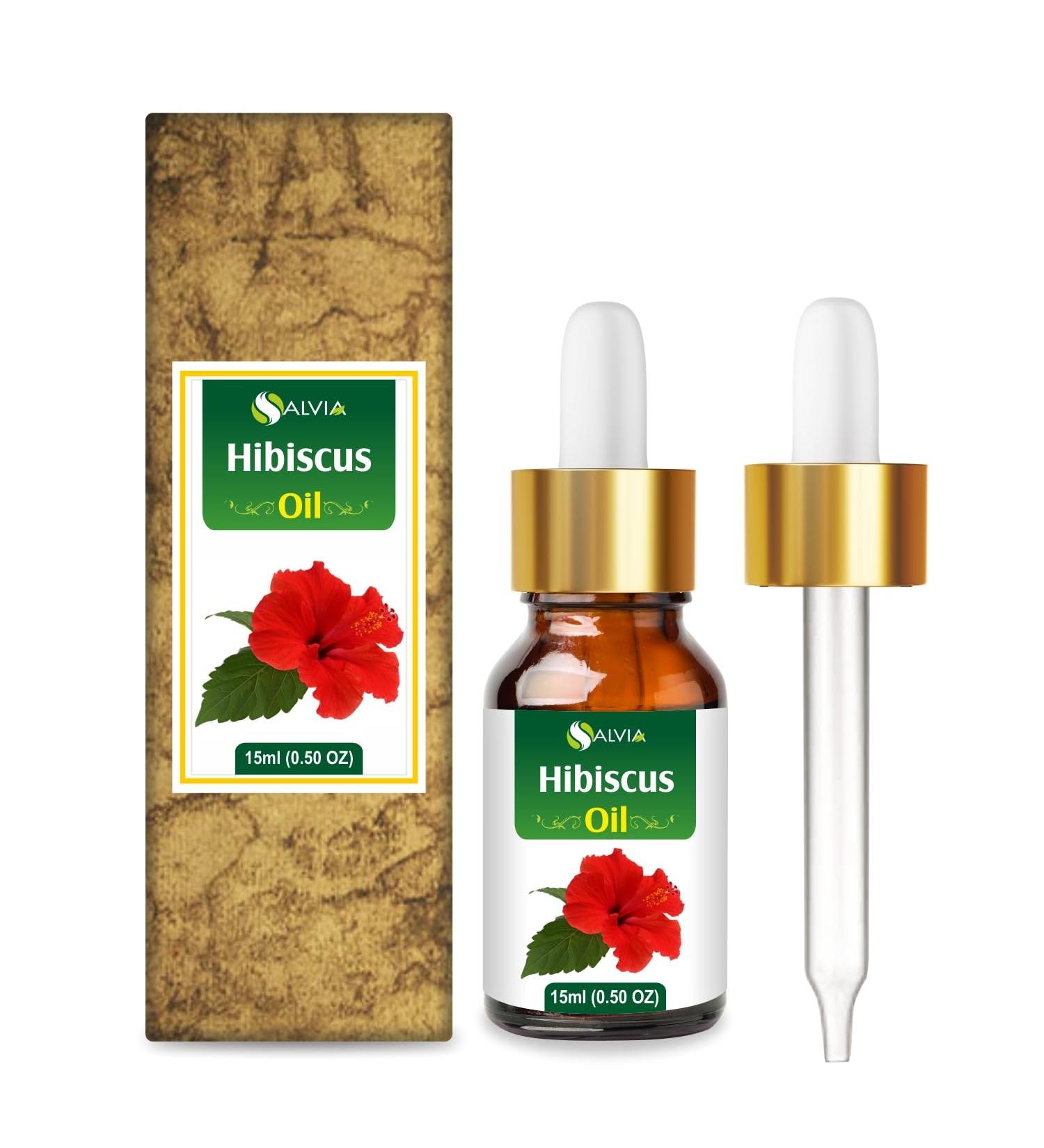 Hibiscus Essential Oil 100% Pure & Uncut - Cold Pressed Herbal Aromatherapy Oil 15 ML with Dropper - Premium Quality - Buy Online on GoSupps.com