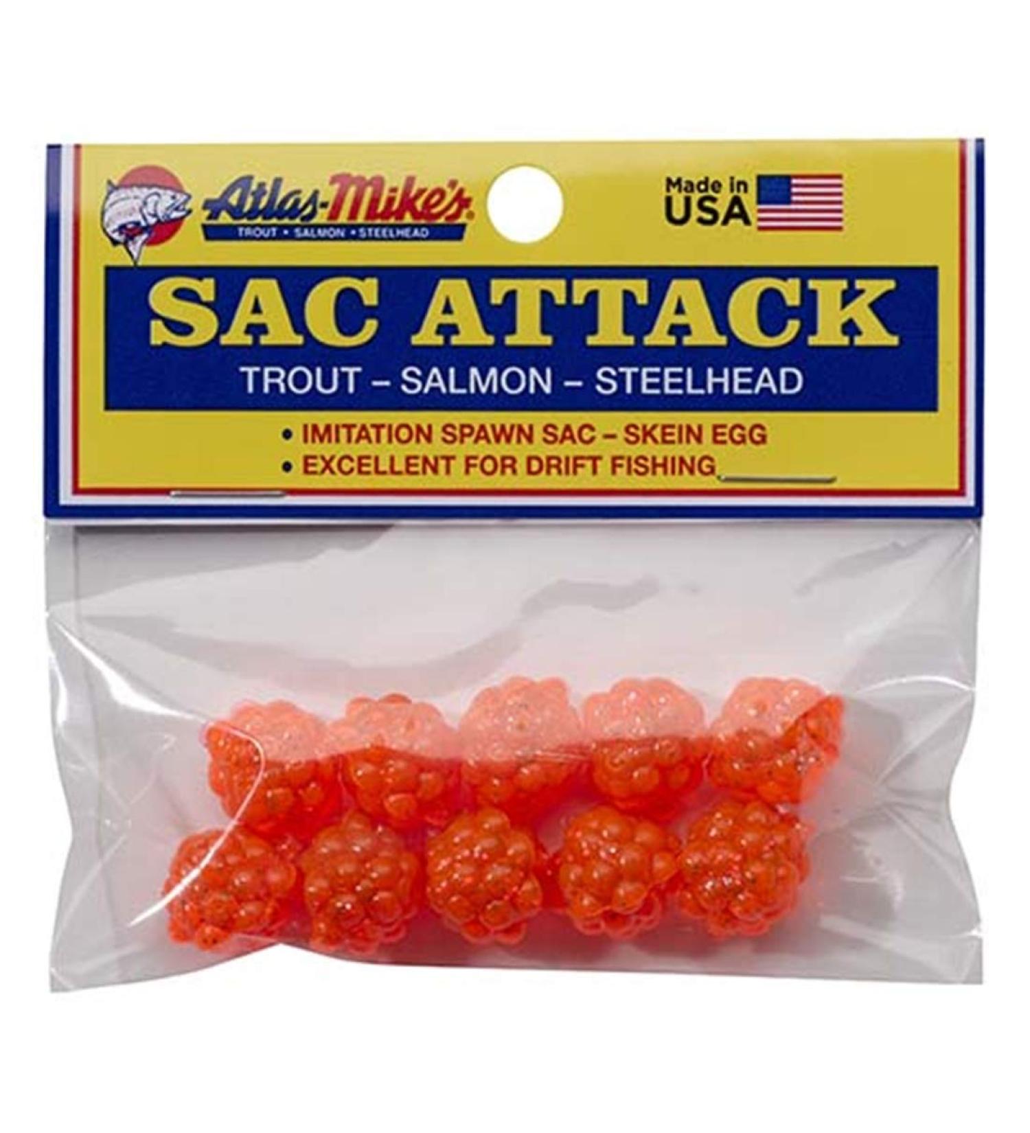 Atlas Mike's Sac Attack Fishing Bait Eggs Orange