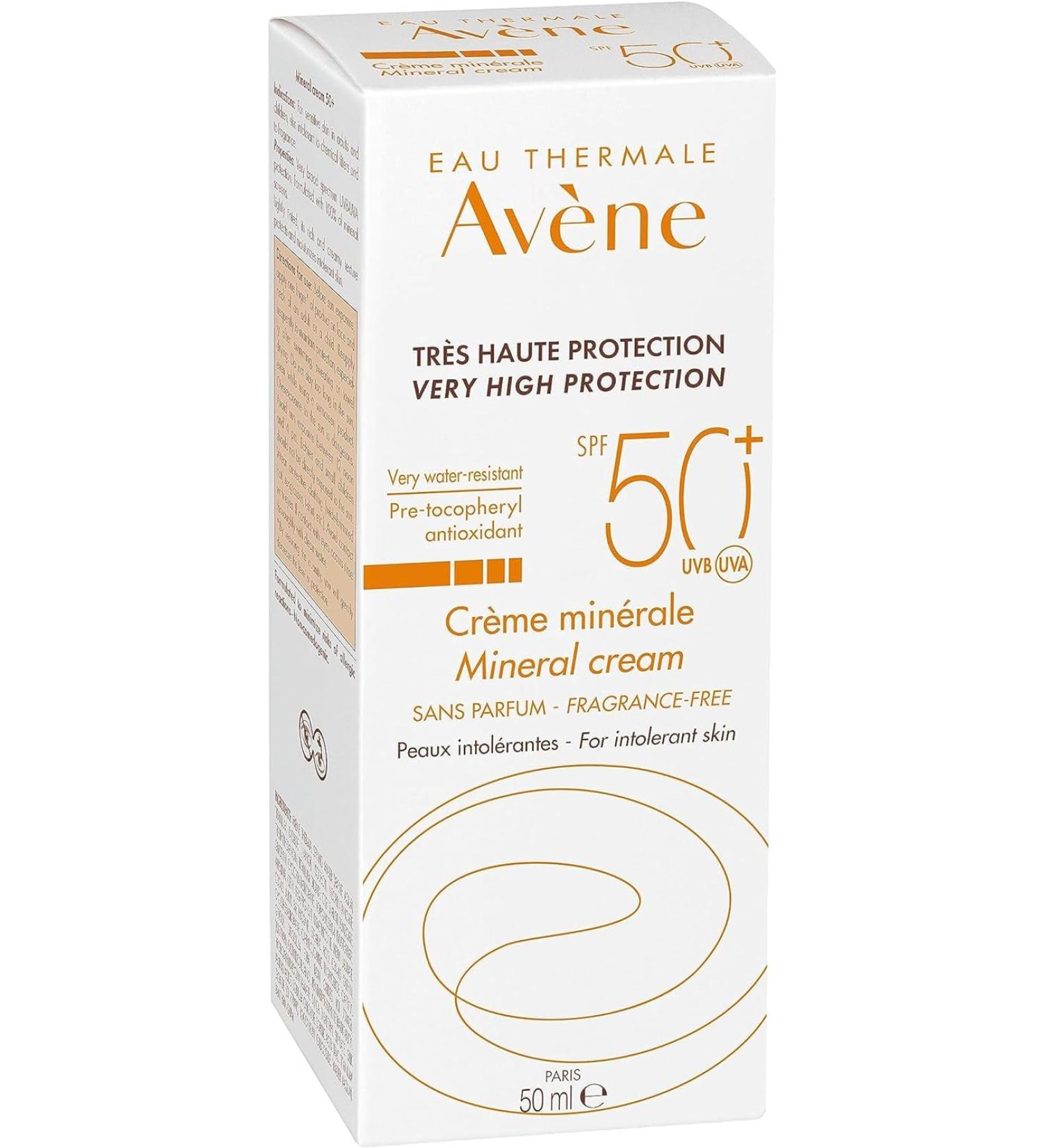 Avene Sun Care Very High Protection Mineral Cream SPF50+ 50ml - Buy Online on GoSupps.com