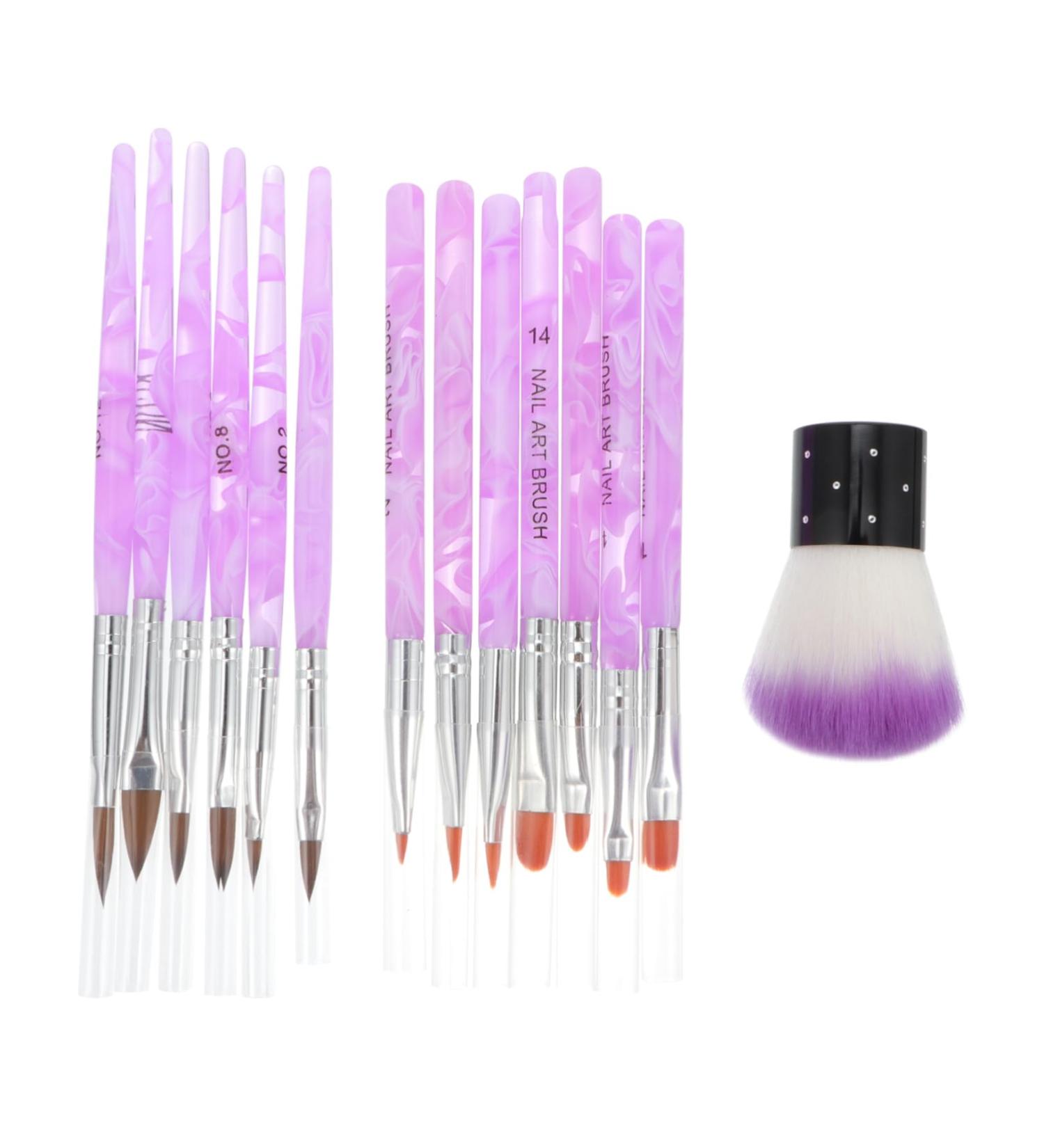 minkissy 1 Set Dust Brush Suit Pen Brush Detailing Brush Kit Manicure Brush Nail Polishing Brush 3d Acrylic Rod - Buy Online on GoSupps.com
