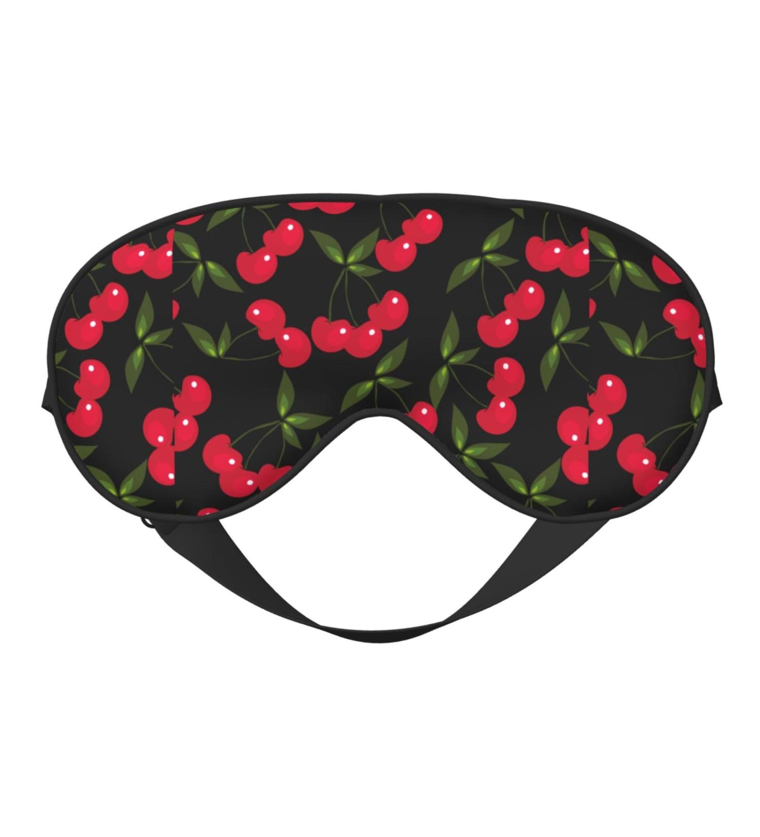 Adjustable Cherry Sleep Mask - Double-Sided Soft Eye Covers for Perfect Shading & Reduced Eye Edema | International Shipping - Buy Online on GoSupps.com