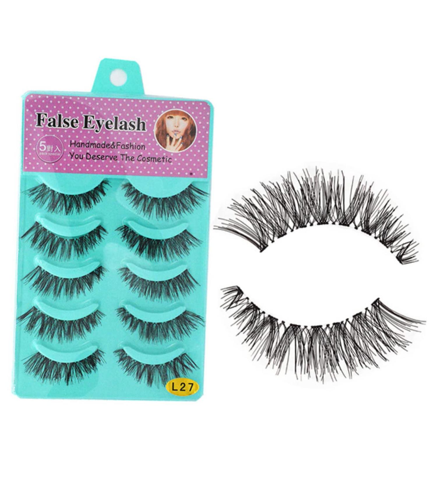 minkissy 5 Pairs Natural Lashes Fluffy Eyelashes Women Wispy Eyelashe False Long Eyelashes Long False Eyelashes 3d False Lash Handmade Eyelashes Fake Lashes Long Natural Eyelashes Manual