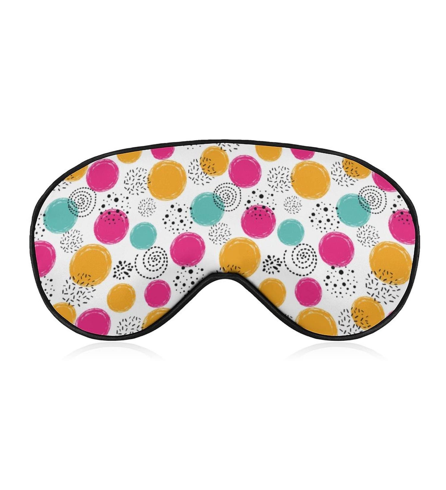 Circles Shapes Shining Dots Sleep Mask for Women | Adjustable Eye Shades with Elastic Strap - Comfortable Sleep Anywhere - Buy Online on GoSupps.com