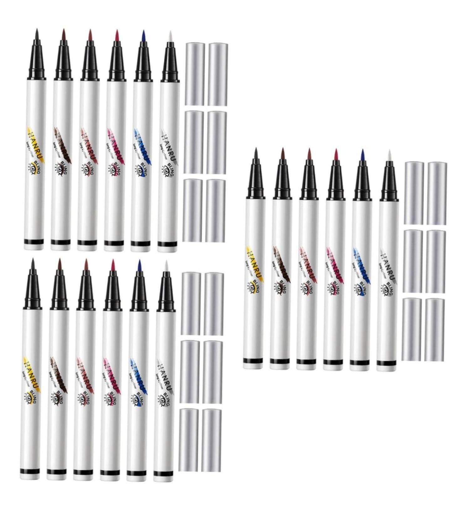 Balacoo 18 Pcs Colorful Eyeliner Pen White Eye Liner Pencils Eyeliner Pen for Women Abs Makeup Lasting Miss - Buy Online on GoSupps.com