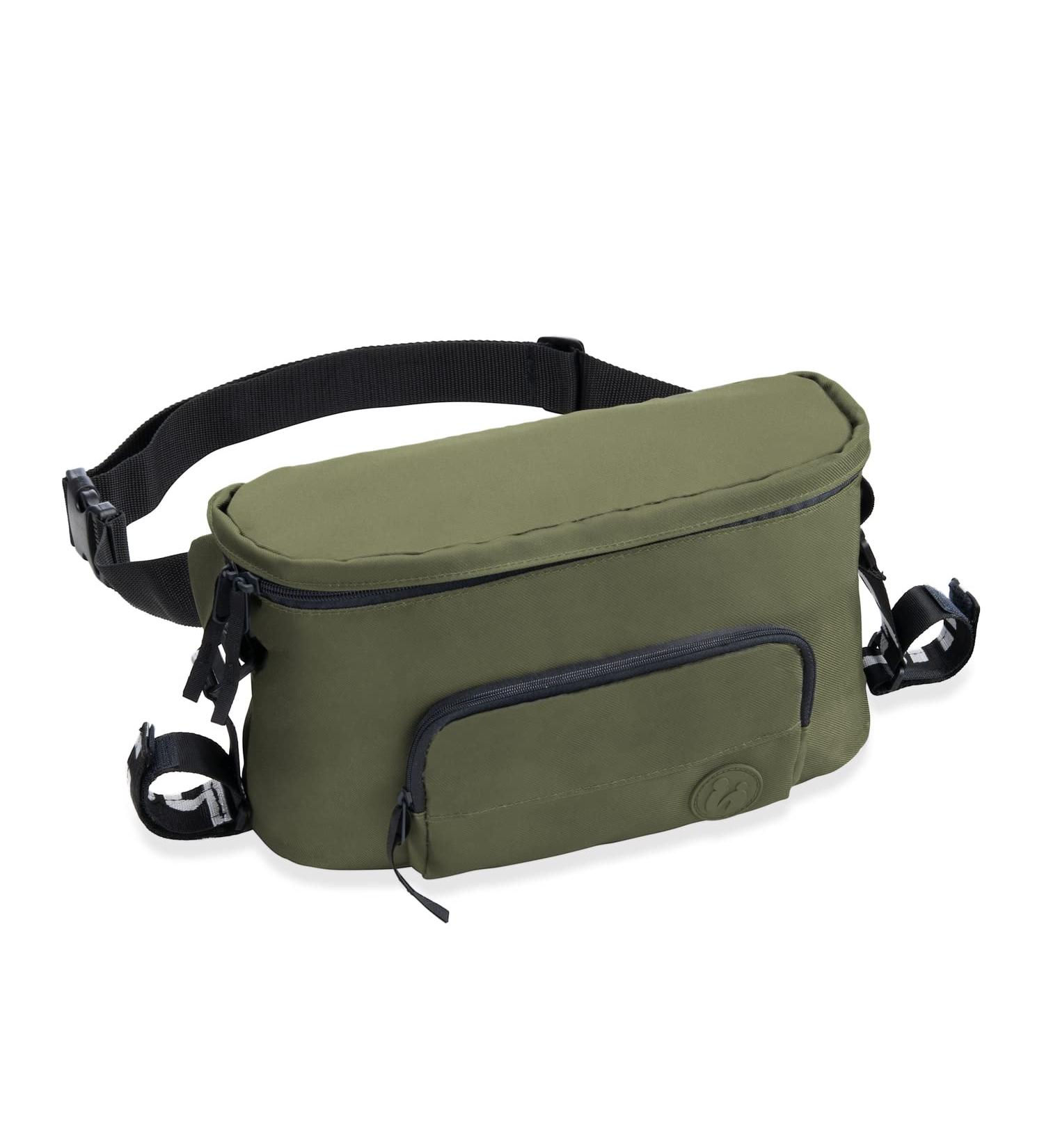 Hauck 2-in-1 Stroller Bag | Large Organizer Hip Pocket & Crossbody | Adjustable Belt (Olive) - Perfect for Men & Women - Shop Now! - Buy Online on GoSupps.com
