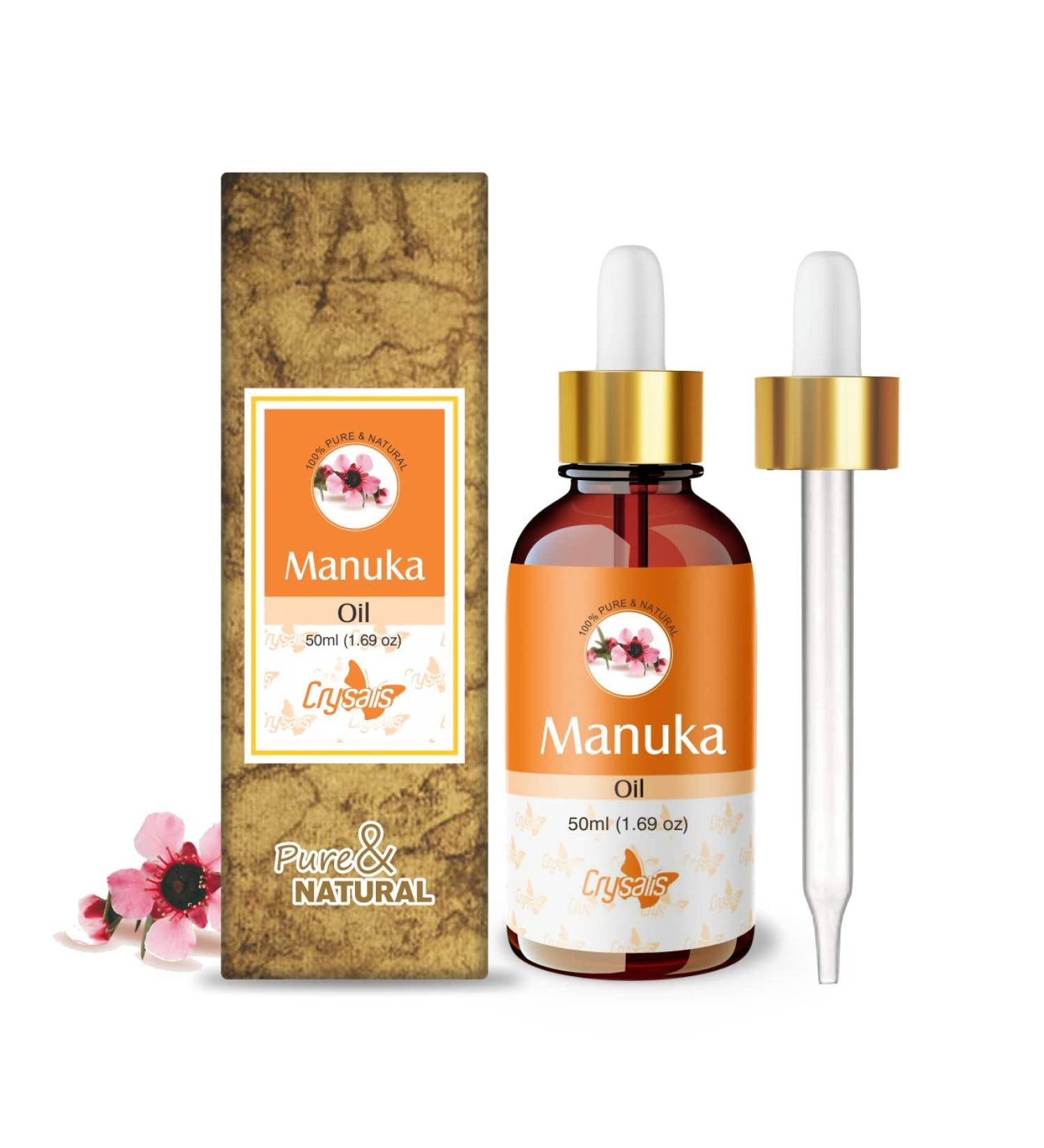 Crysalis Manuka Oil (Leptospermum scoparium) - 1.69 Fl Oz (50ml) | Premium Quality Essential Oil for Skin & Wellness - Fast International Shipping - Buy Online on GoSupps.com