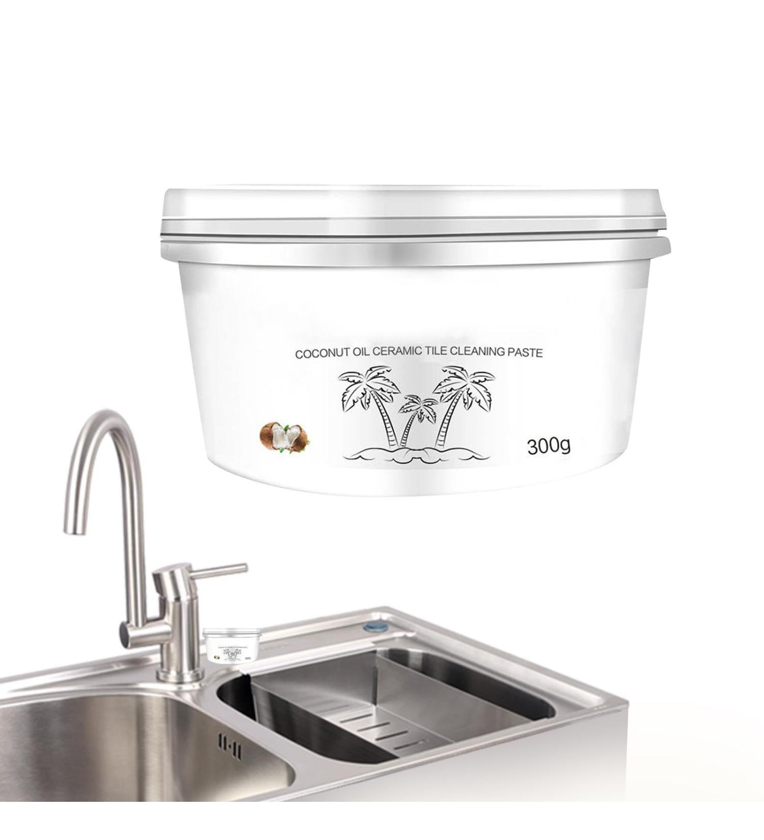 Polishing Tile Cleaner | 300g Oil Paste Multifunctional Floor Stains Remover - Ceramic Tiles Polishing Supplies for Detailing Kitchen Bathroom Laundry Room Huyath - Buy Online on GoSupps.com