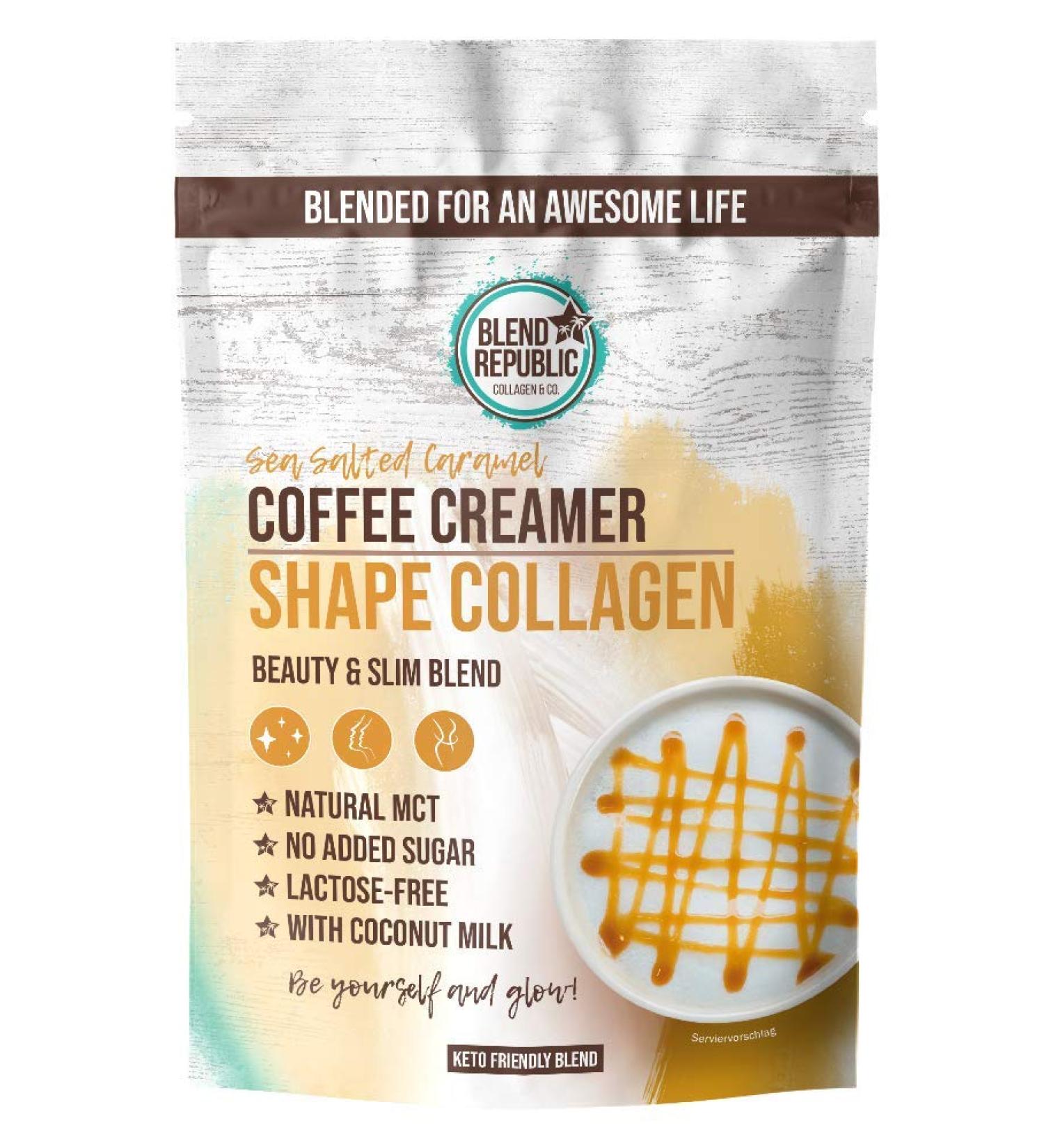 Keto Coffee Creamer with Collagen - Sugar-Free Powder for Ketogenic Diet | 30 Portions of Keto Beauty Caramel with MCT & Coconut Oil - Buy Online on GoSupps.com