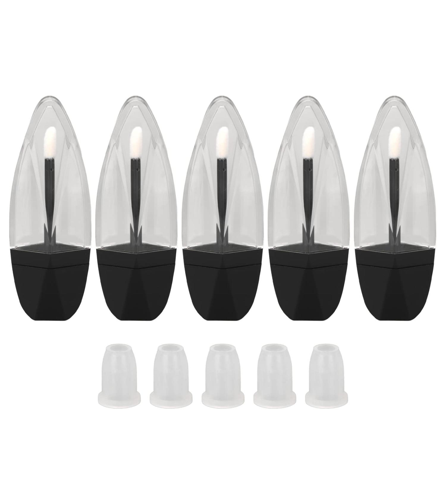 Yosoo Leaf Shape Empty Lip Gloss Tube - 7ml Refillable Clear Bottle for DIY Lip Cosmetics | Leakage Proof Design - Buy Online on GoSupps.com