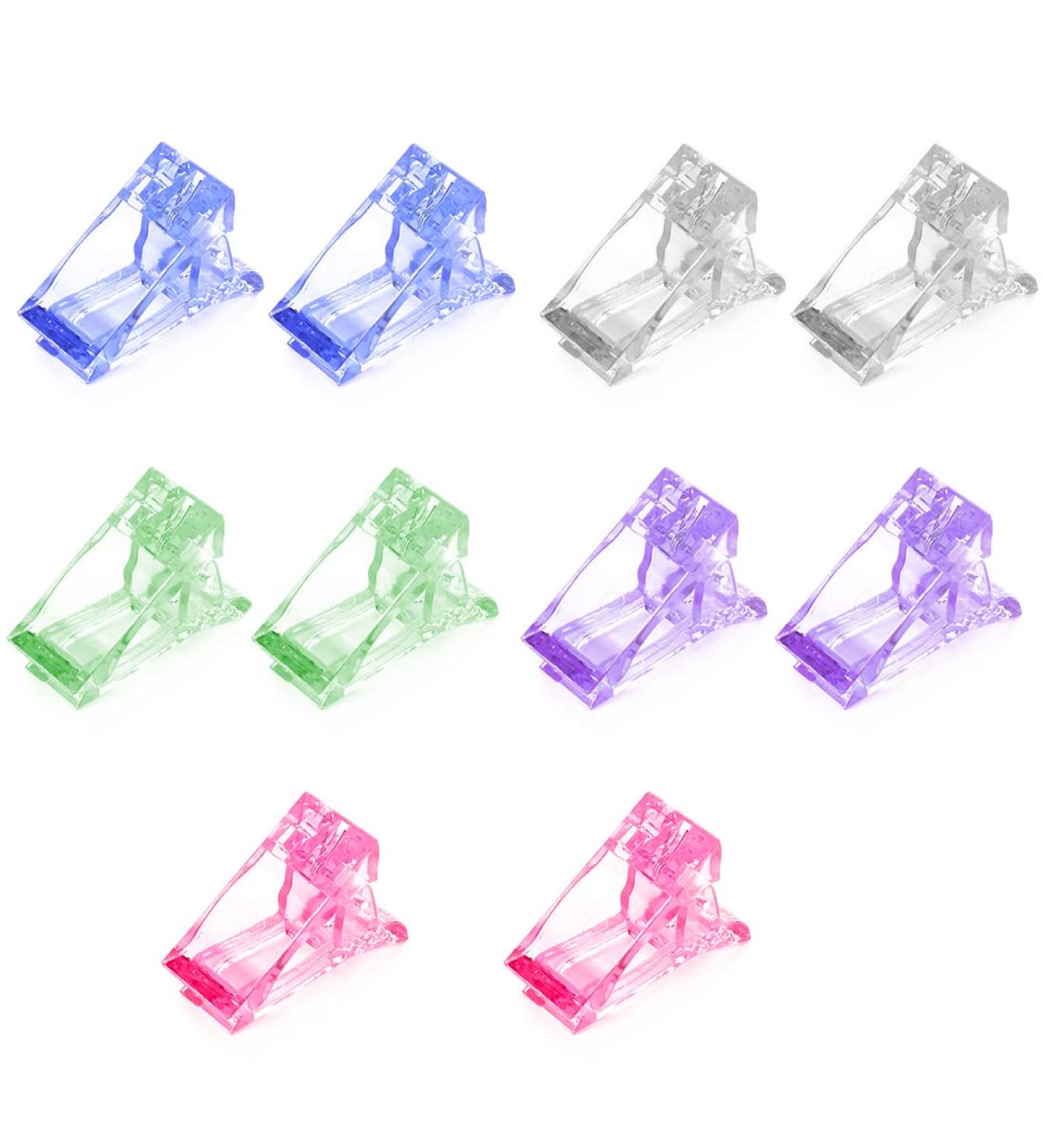Quesuc 10 Pieces Color Nail Art Crystal Clips - Nail Extension Fixation Tools | DIY Nail Art Accessories - Buy Online on GoSupps.com