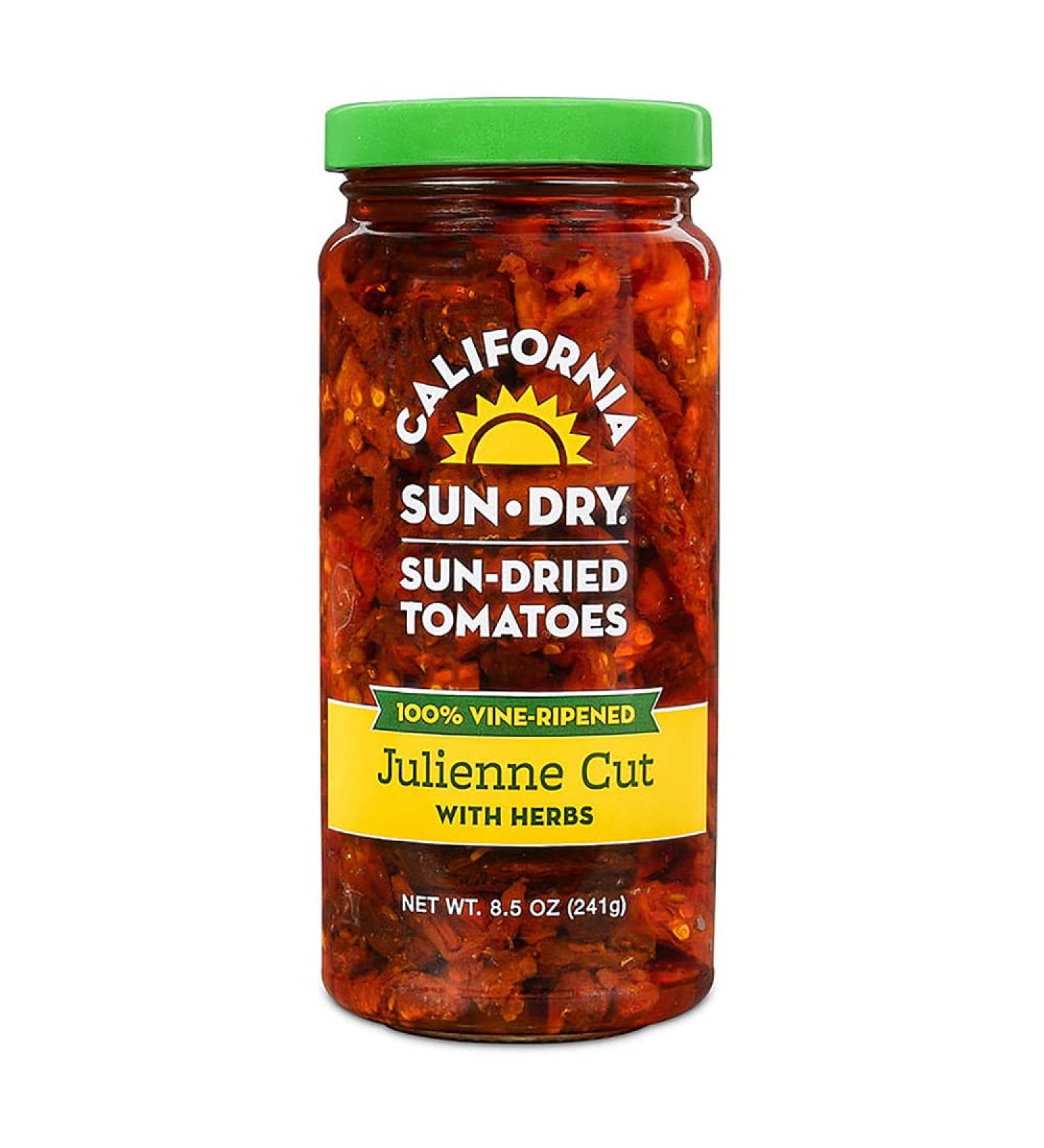 California Sun Dry Julienne Cut Sun Dried Tomatoes with Herbs - Gluten Free - 8.5 oz Jar (Pack of 2) - Buy Online on GoSupps.com
