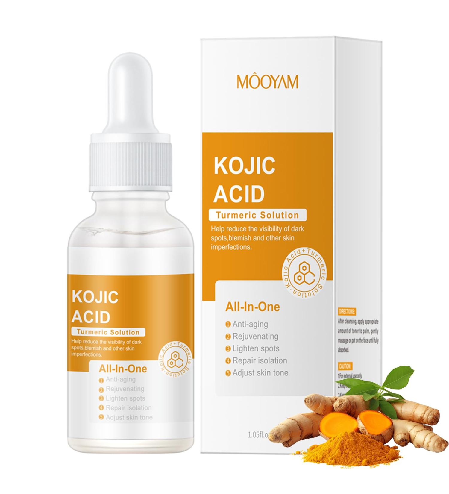 Kojic Acid Turmeric Oil Dark Spot Remover for Face Kojic Acid Serum Turmeric Face Cream Turmeric Oil For Dark Spots Dark Spot Correcting Serum For Women (1) - Buy Online on GoSupps.com