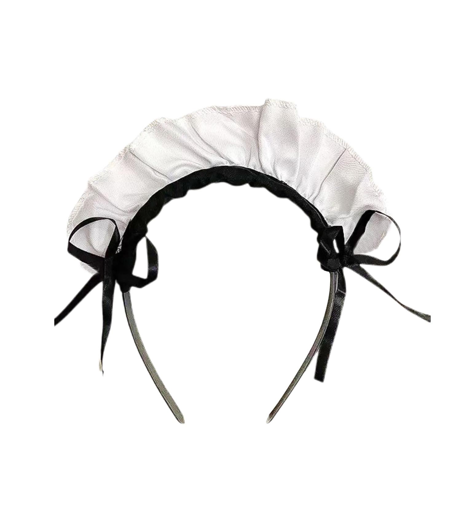 Bohue Maid Headband Maid Anime Cosplay Headwear Women's French Maid Headband Retro Lolita Hair Hoop Maid Hair Accessories for Halloween Cosplay - Buy Online on GoSupps.com