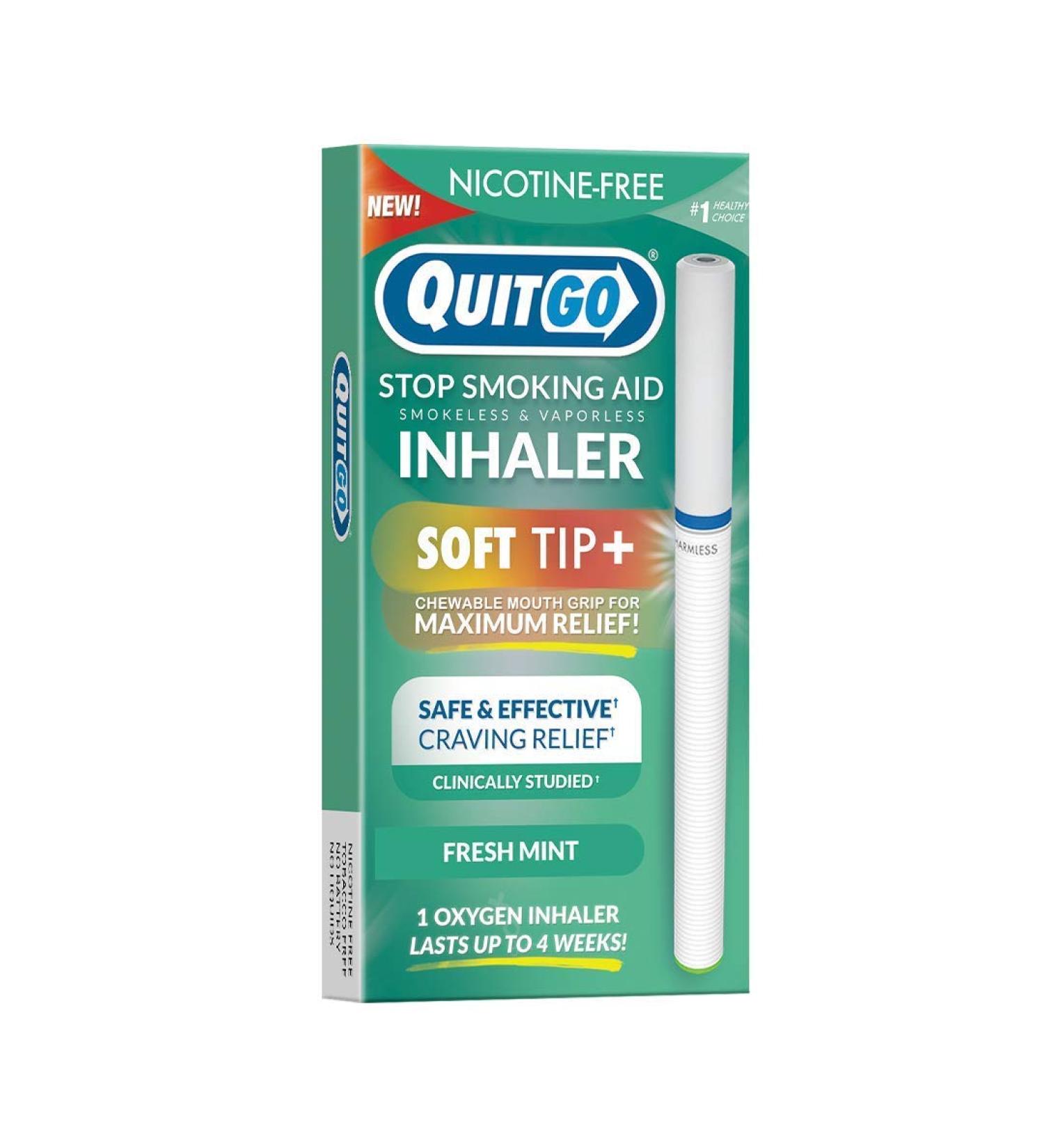 Quit Smoking Aid Inhaler + Chewable Filter - Fresh-Mint Flavor | Nicotine Free & Non-Addictive Support for Oral Fixation & Cravings - Buy Online on GoSupps.com