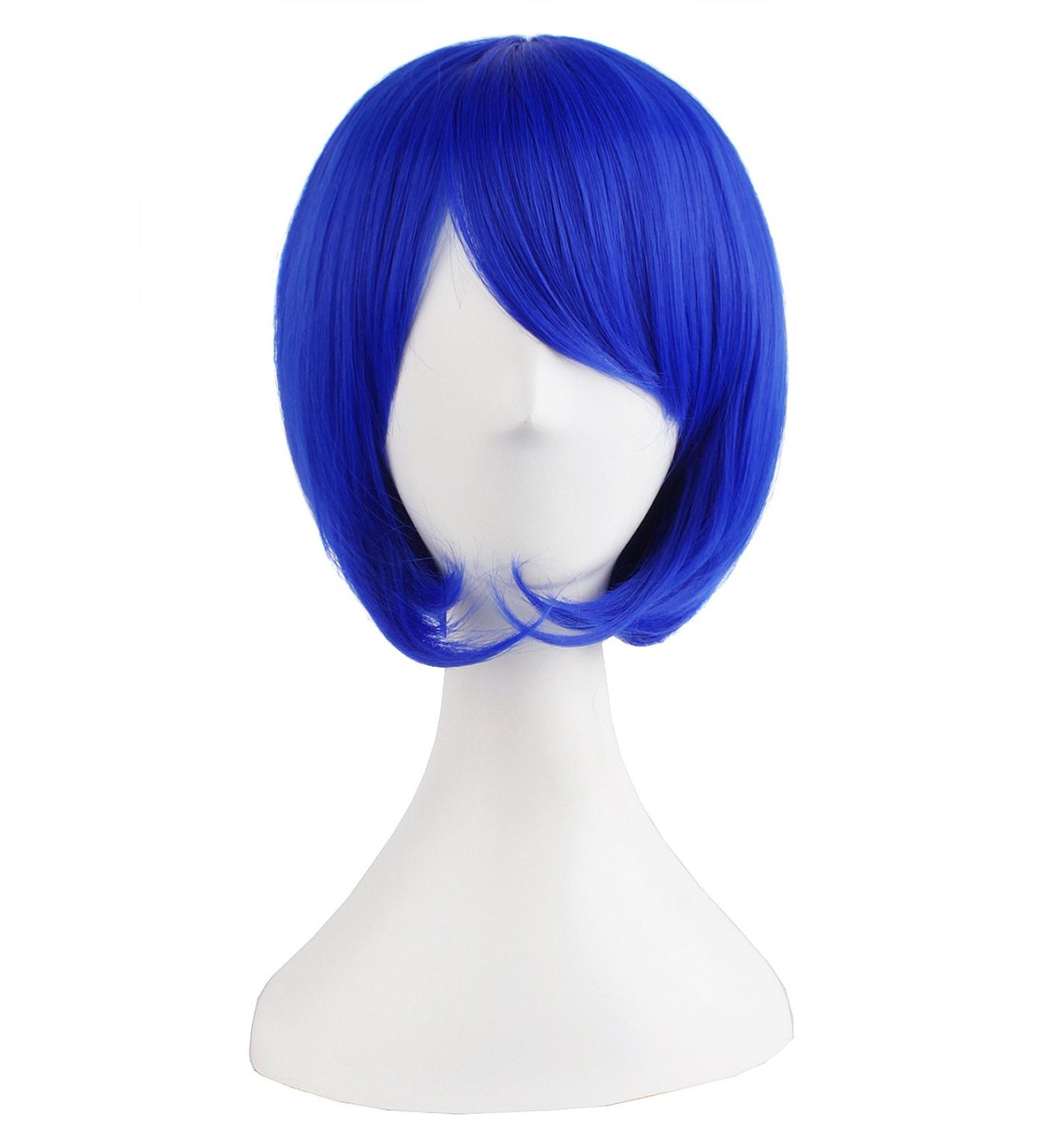 MapofBeauty Women Short Straight Cosplay Party BOB Wig (Navy Blue)