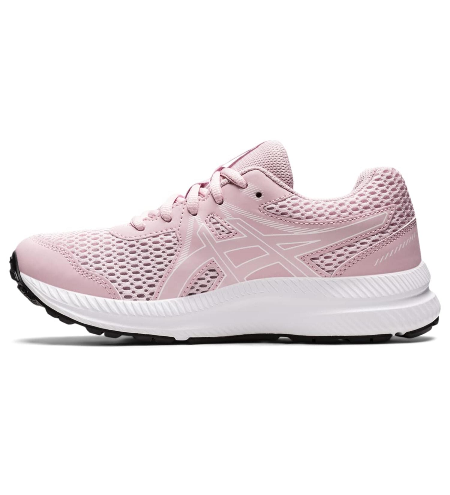 ASICS Contend 7 Grade School Running Shoe - Big Kid Size 5, Barely Rose/White - Buy Online on GoSupps.com