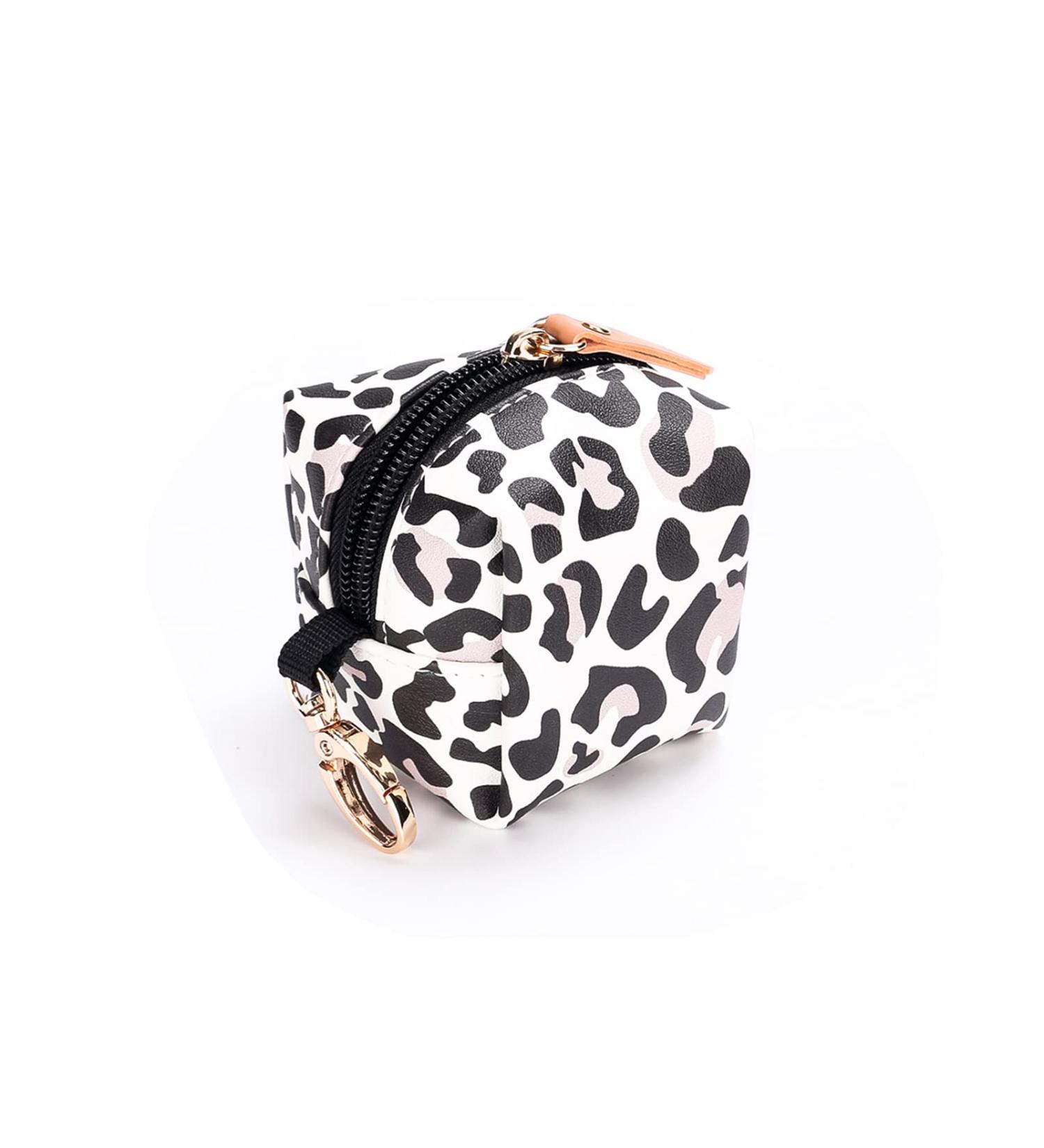 Visiblurry Stylish Leopard Pacifier Holder & Bag with Clip - Secure Pacifier Cover for Diaper Bag Stroller & Handbag - Buy Online on GoSupps.com