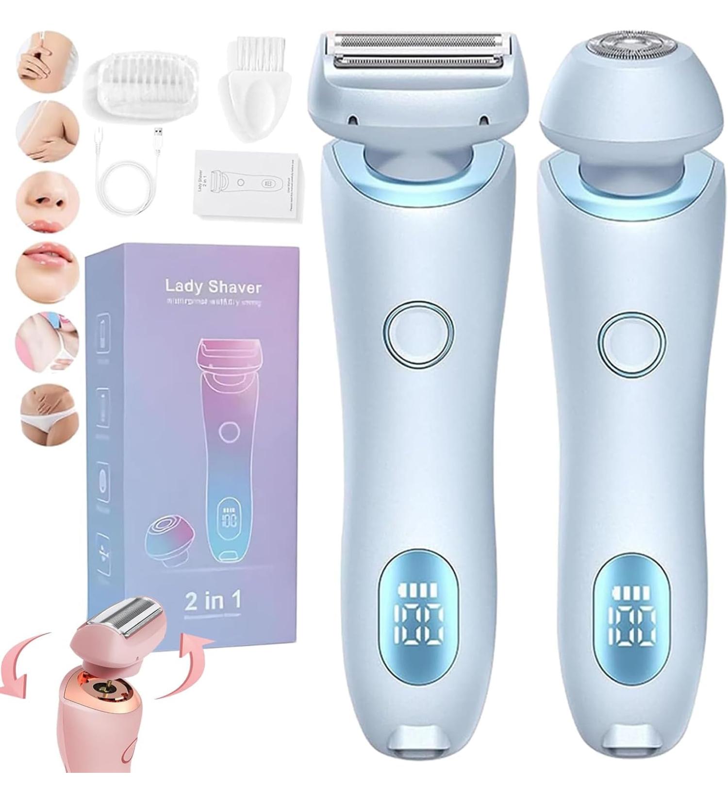 Gleam Pro 3.0 Shaver for Women by Women Portable 2 in 1 Elorixa Smooth Shave Pro Ipx7 Waterproof Suitable for Sensitive Areas Electric Razors for Women (Blue) - Buy Online on GoSupps.com