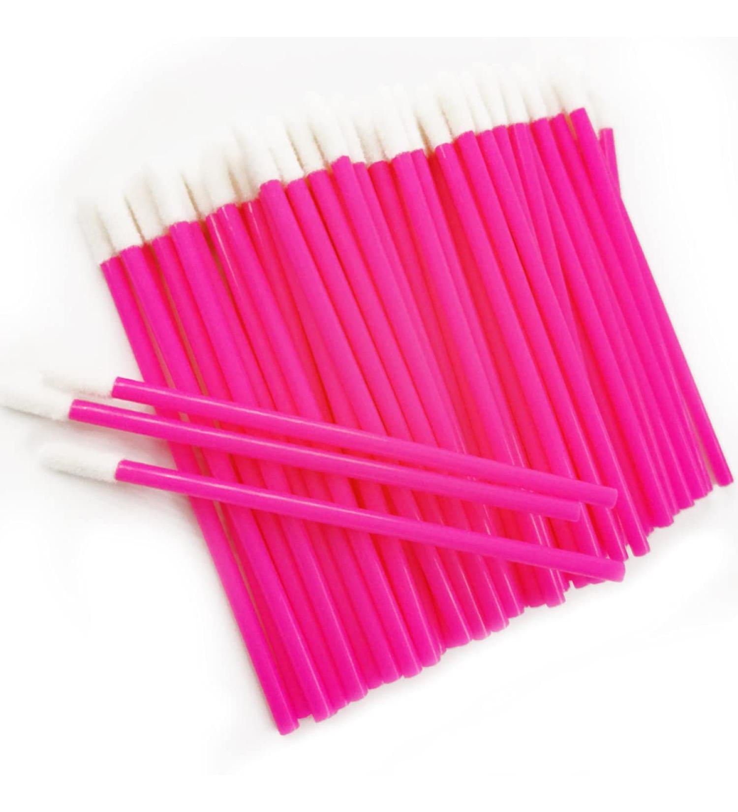 Pimoys Lip Brushes 200Pcs/Set - Disposable Lip Makeup Applicator Tool Kit in Rose Red - Buy Online on GoSupps.com