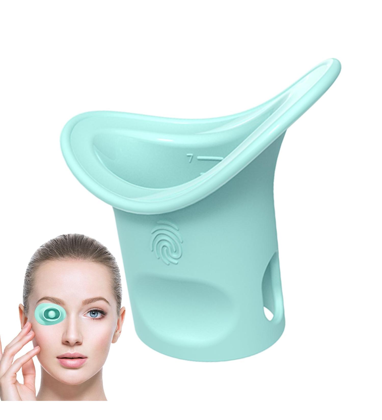 Eye Wash Cups | Silicone Eye Washer Portable Cleaning Cup - Soft Eye Bath Eye Cleaner Cup with Scale for Eye Washing Refresh and Clean Tired Eyes Skoulazeo Blue - Buy Online on GoSupps.com