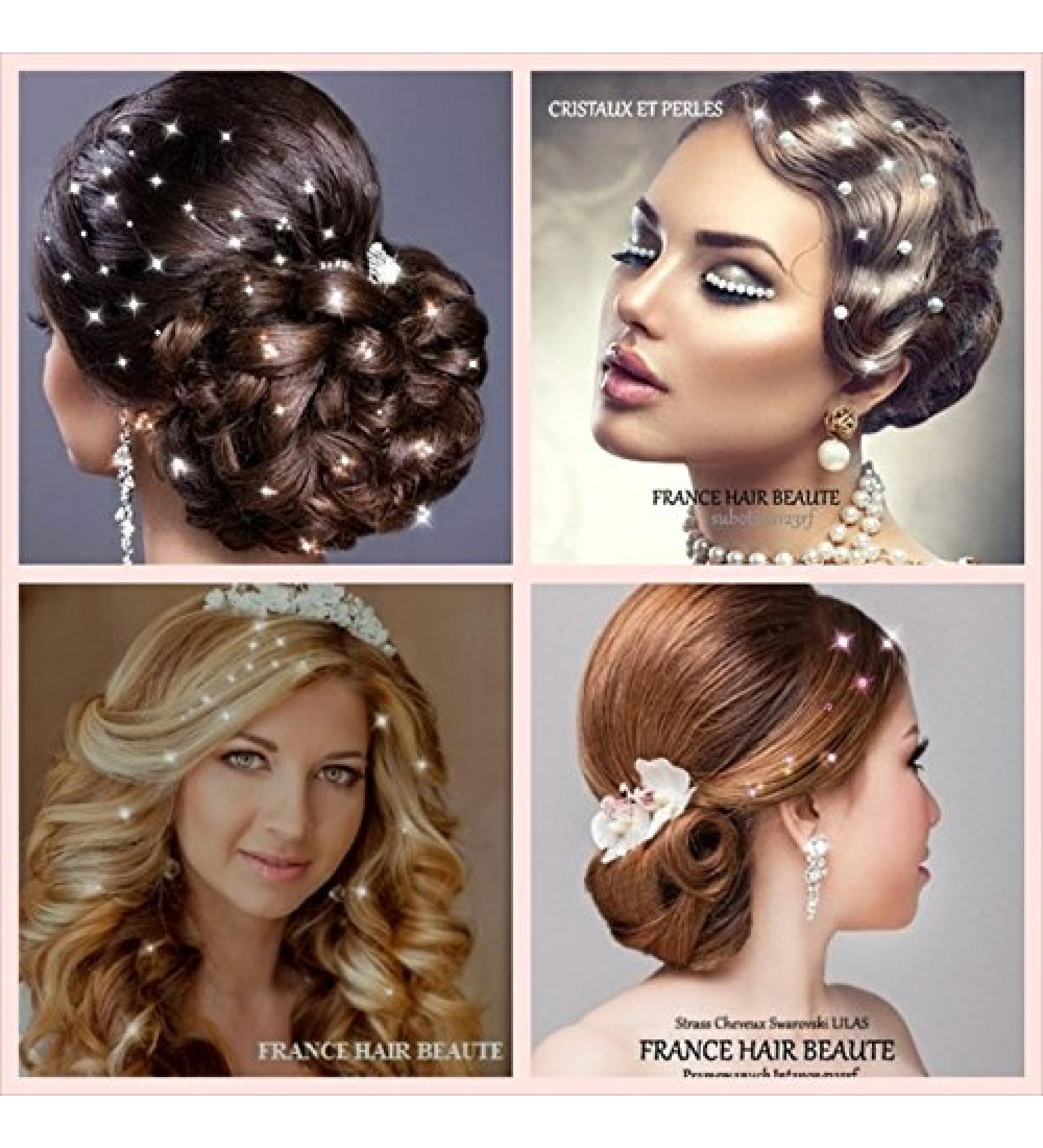 Premium Swarovski Rhinestones for Hair - 8 Iridescent Kits 4mm Sparkling Hair Accessories by Philippe Hair Beaut  - Buy Online on GoSupps.com