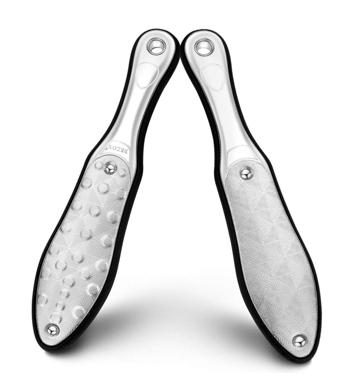 BEZOX Professional Double-Sided Foot File for Dead Skin and Callus Removal - Stainless Steel Pedicure Tool for Soft & Smooth Feet - Buy Online on GoSupps.com