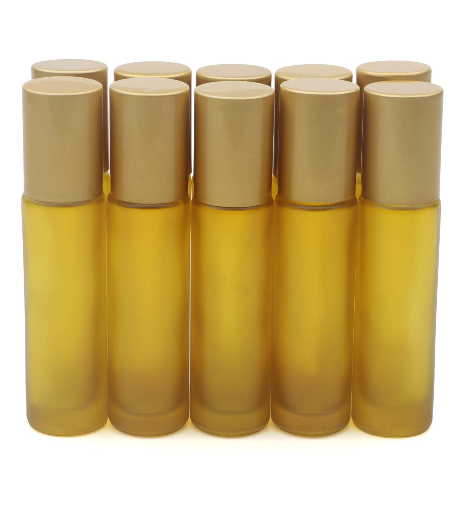 PXYELEC 10ML Essential Oil Roller Bottles - 10 Pack for Aromatherapy Perfumes & Lip Balm - Yellow Sample Bottles - Buy Online on GoSupps.com
