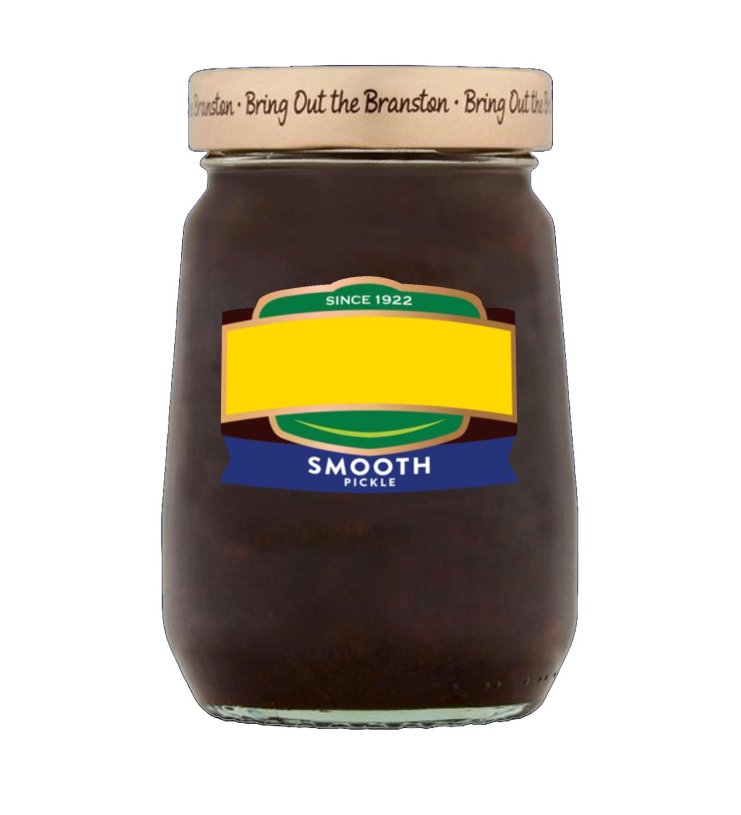 Personalised Branston Smooth Pickle 370g food gift with your own message - Buy Online on GoSupps.com