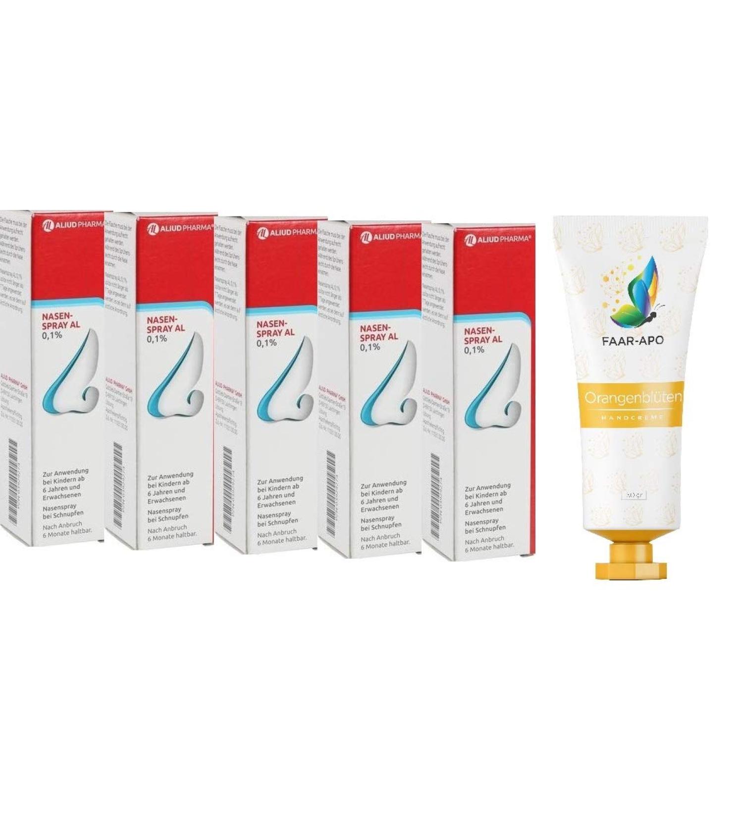 Buy NASAL SPRAY 0.1% AL Economy Pack (5 x 10 ml) & Faar-Apo Hand Cream - Fast International Shipping - Buy Online on GoSupps.com