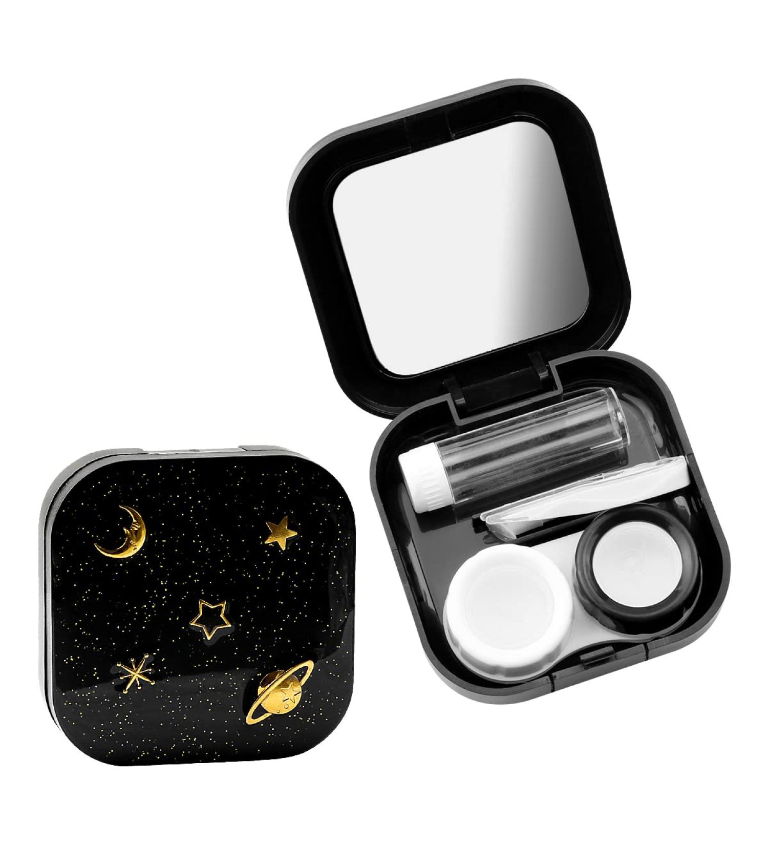 Jagowa Contact Lens Cases Travel Contact Lens Soaking Storage Case with Mirror Starry Shinny Portable Glasses Holder - Buy Online on GoSupps.com