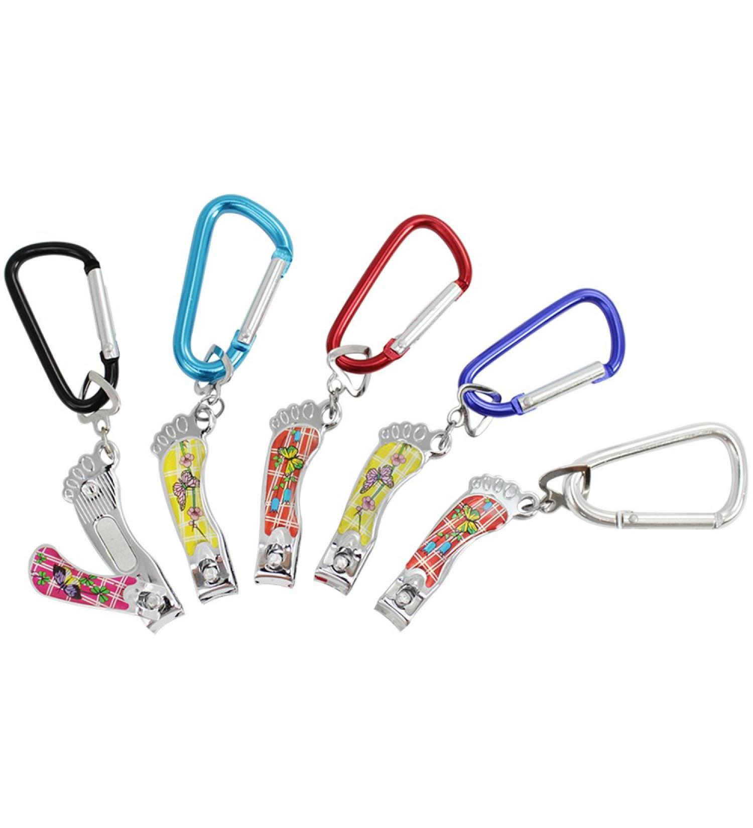 Buy com-four 5X Nail Clippers with Carabiner - Vibrant Colors for Easy Use | International Shipping Available - Buy Online on GoSupps.com