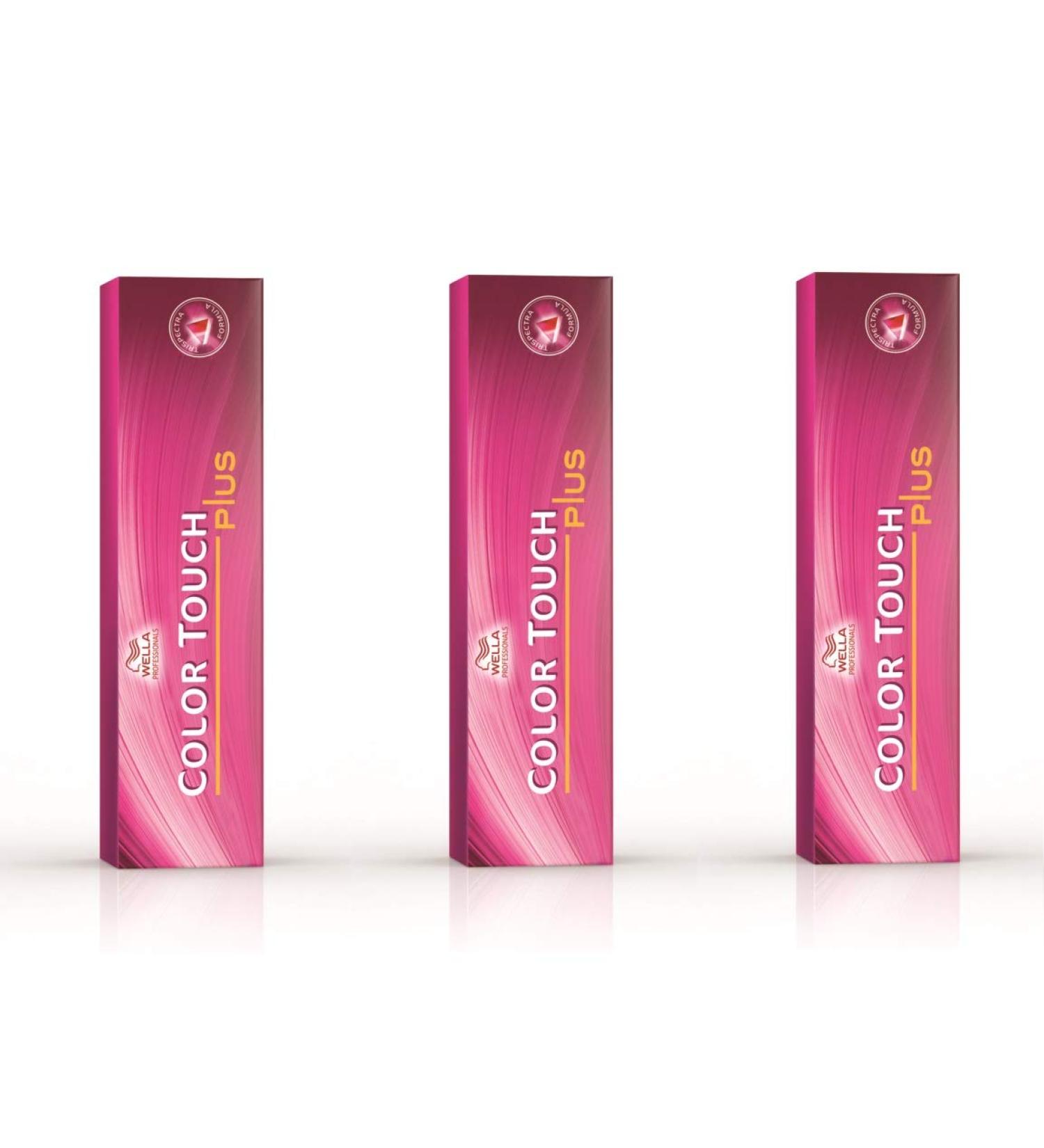 Pack of 3 Color Touch Plus 60 ml 77/07 medium blonde intense natural brown