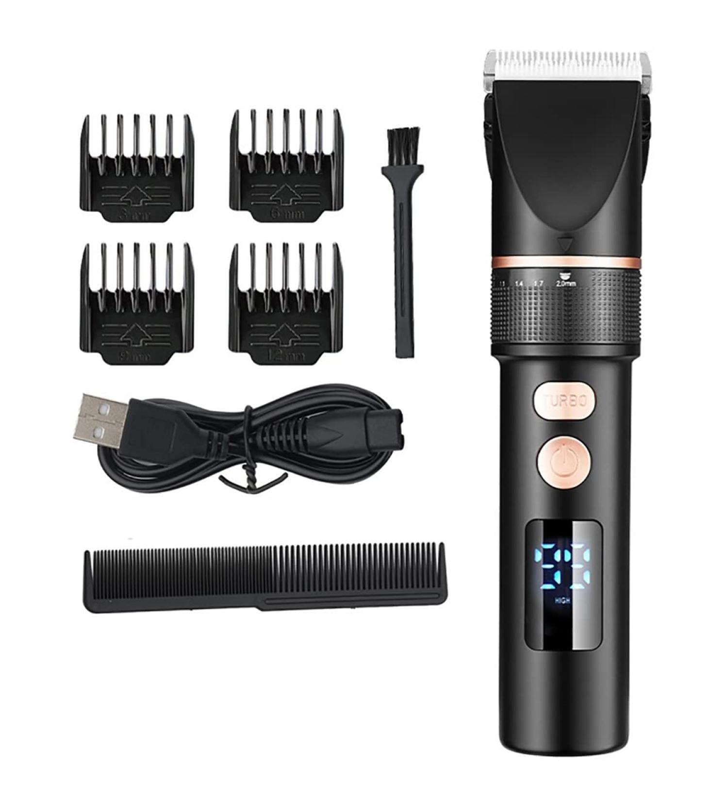 Buy Powerful Adjustable Cordless Hair Clippers for Men - LCD Rechargeable Hair Trimmer for Salon & Home Use - Buy Online on GoSupps.com