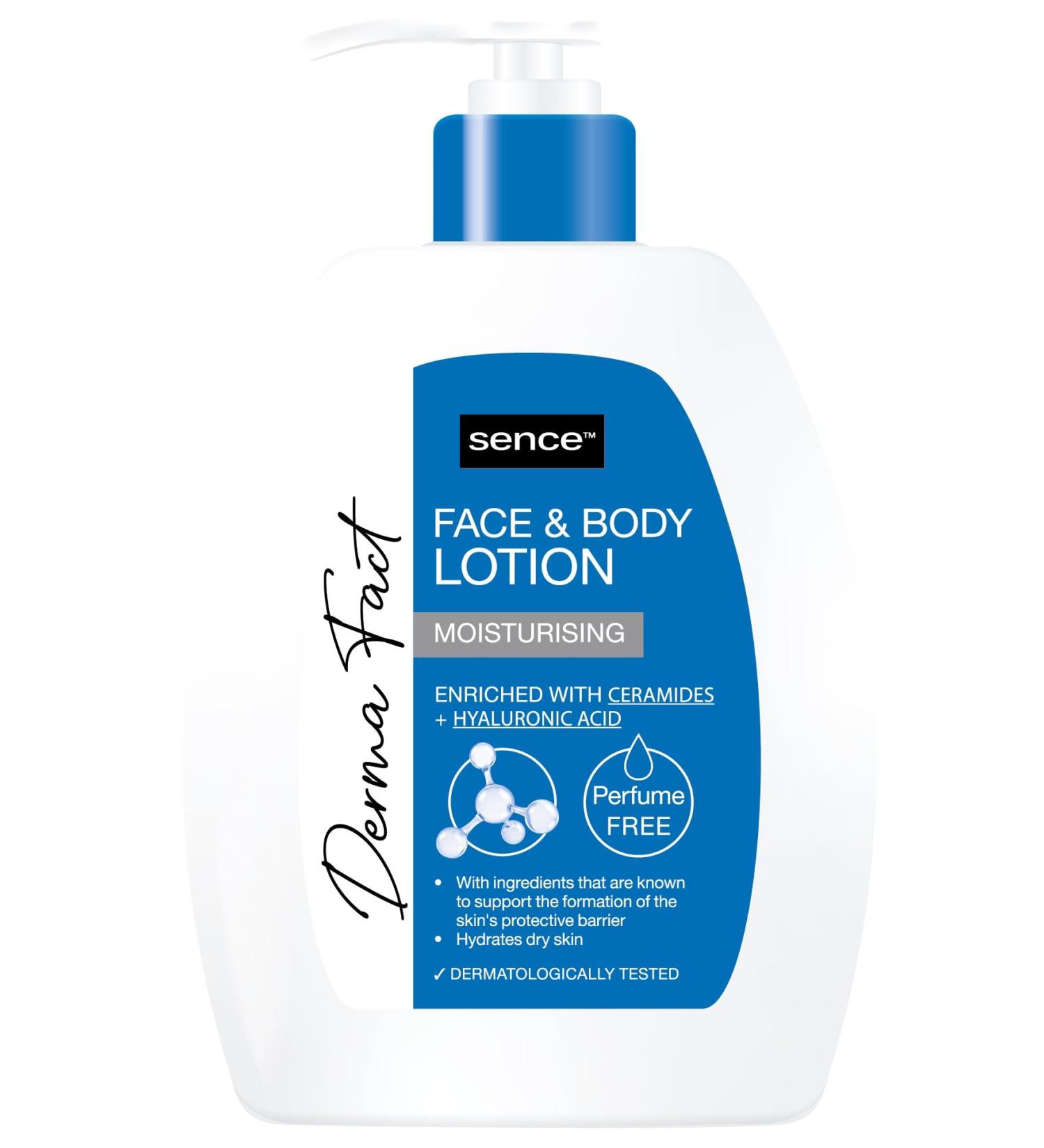 Sence Derma Fact Lotion pour le visage et le corps pour femme test e dermatologiquement Vegan Beauty Skincare Fragrance Free Lotion corporelle pour peaux s ches tr s s ches avec 0 % de parfum (1 - Buy Online on GoSupps.com