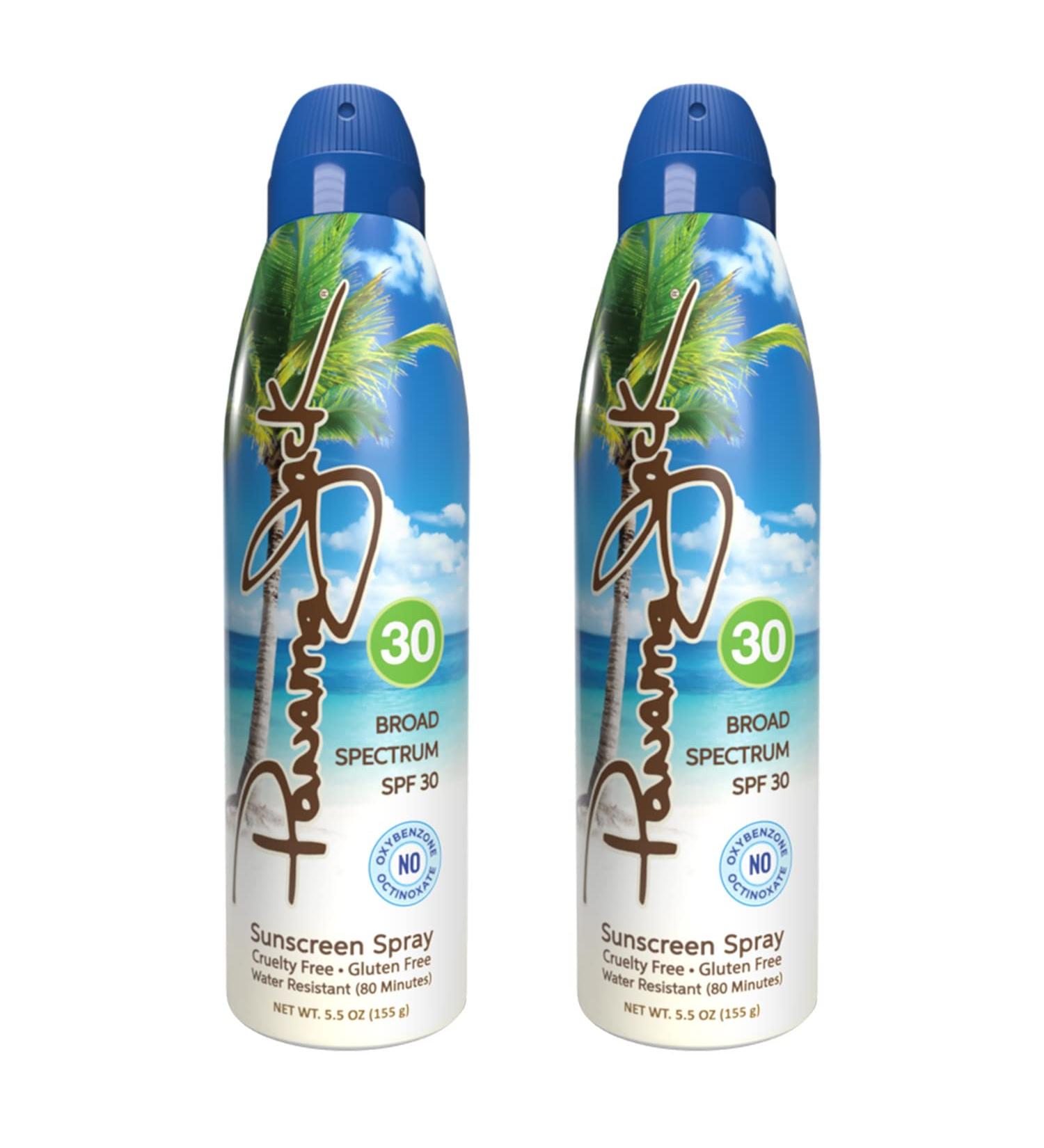 Continuous Spray Sunscreen - SPF 30 Broad Spectrum UVA/UVB Protection PABA Paraben Gluten & Cruelty Free Water Resistant (80 Minutes) 5.5 OZ Pack of 2 - Buy Online on GoSupps.com